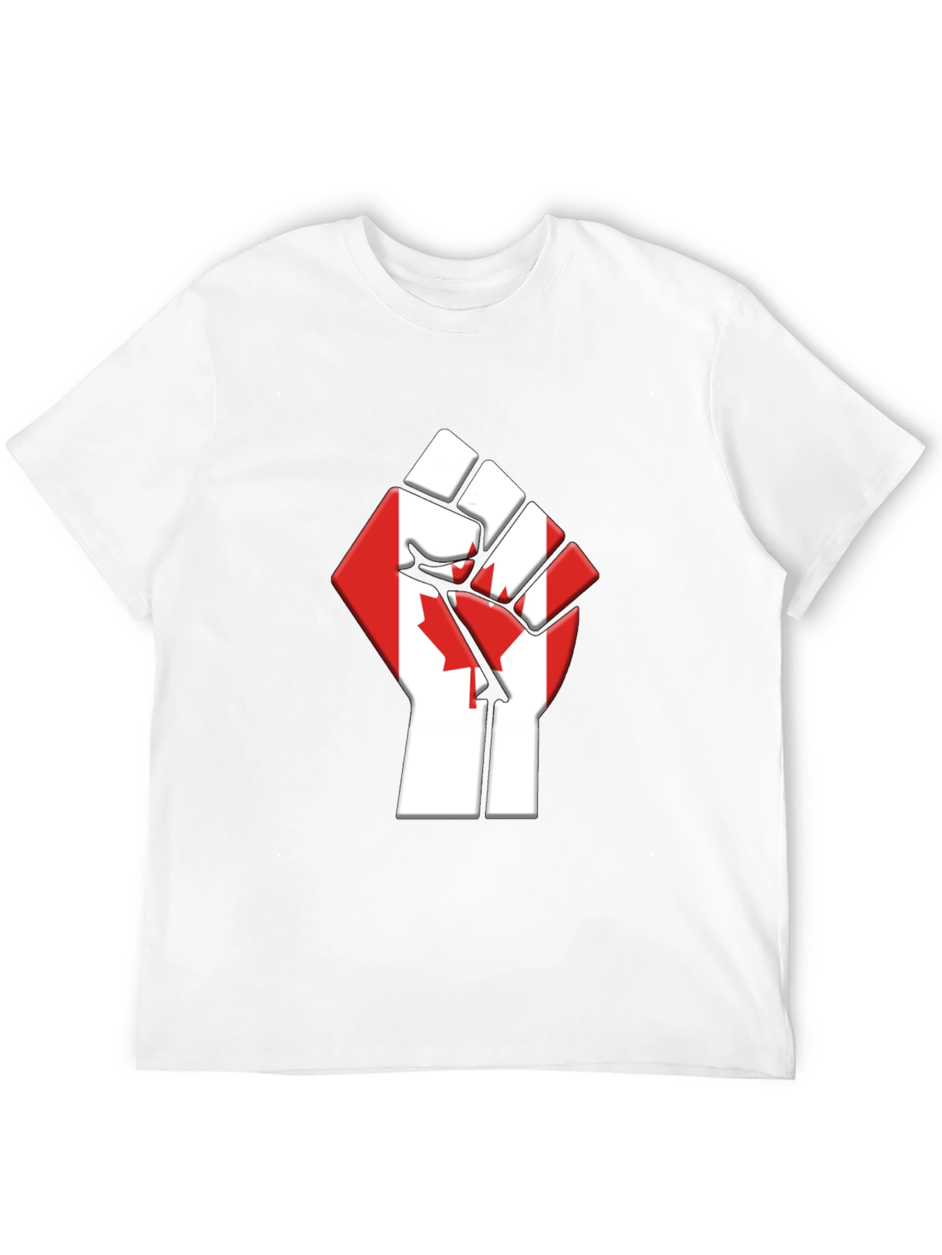 Canadian Flag Fist T-Shirt - Black