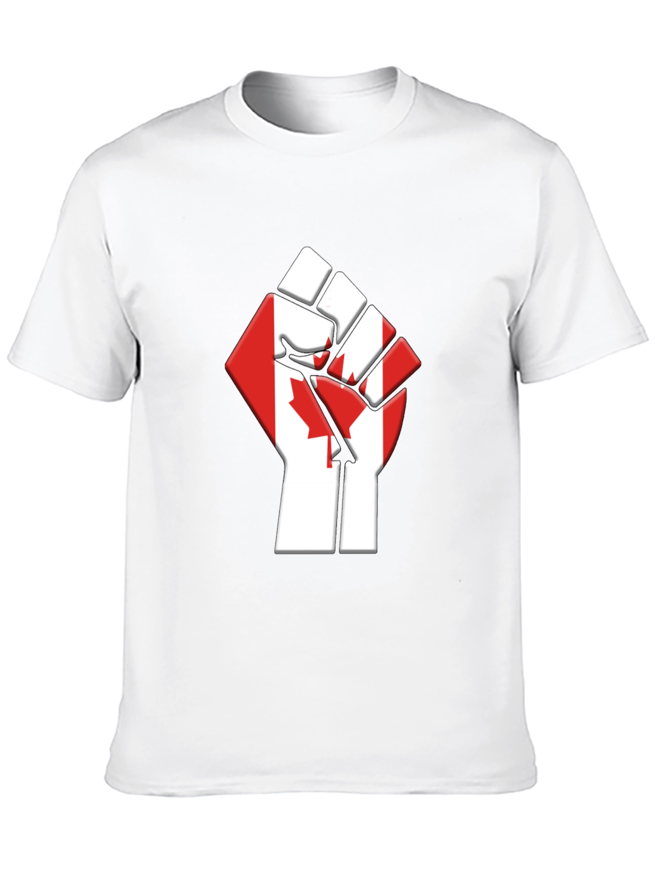 Canadian Flag Fist T-Shirt - Black