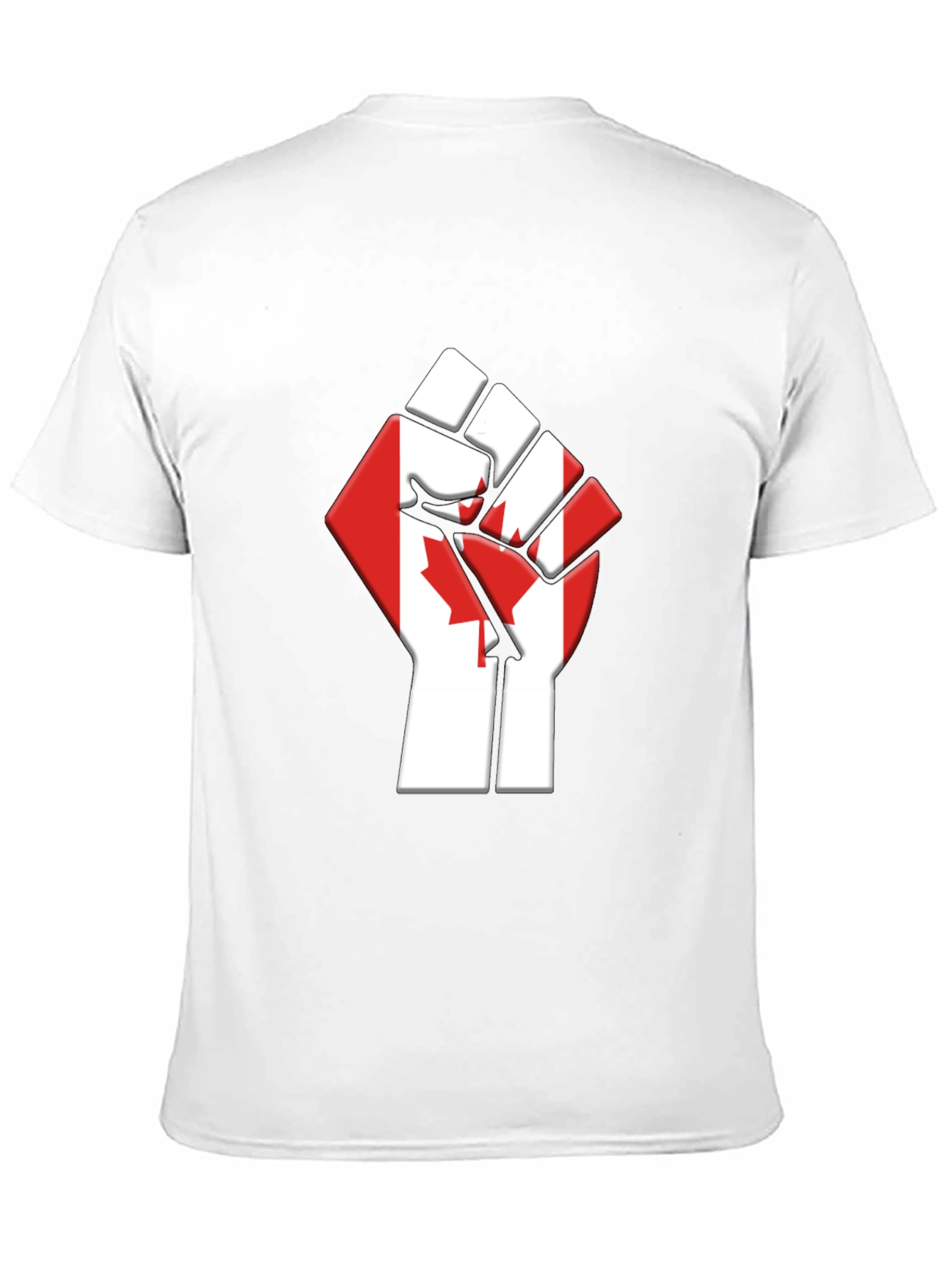 Canadian Flag Fist T-Shirt - Black