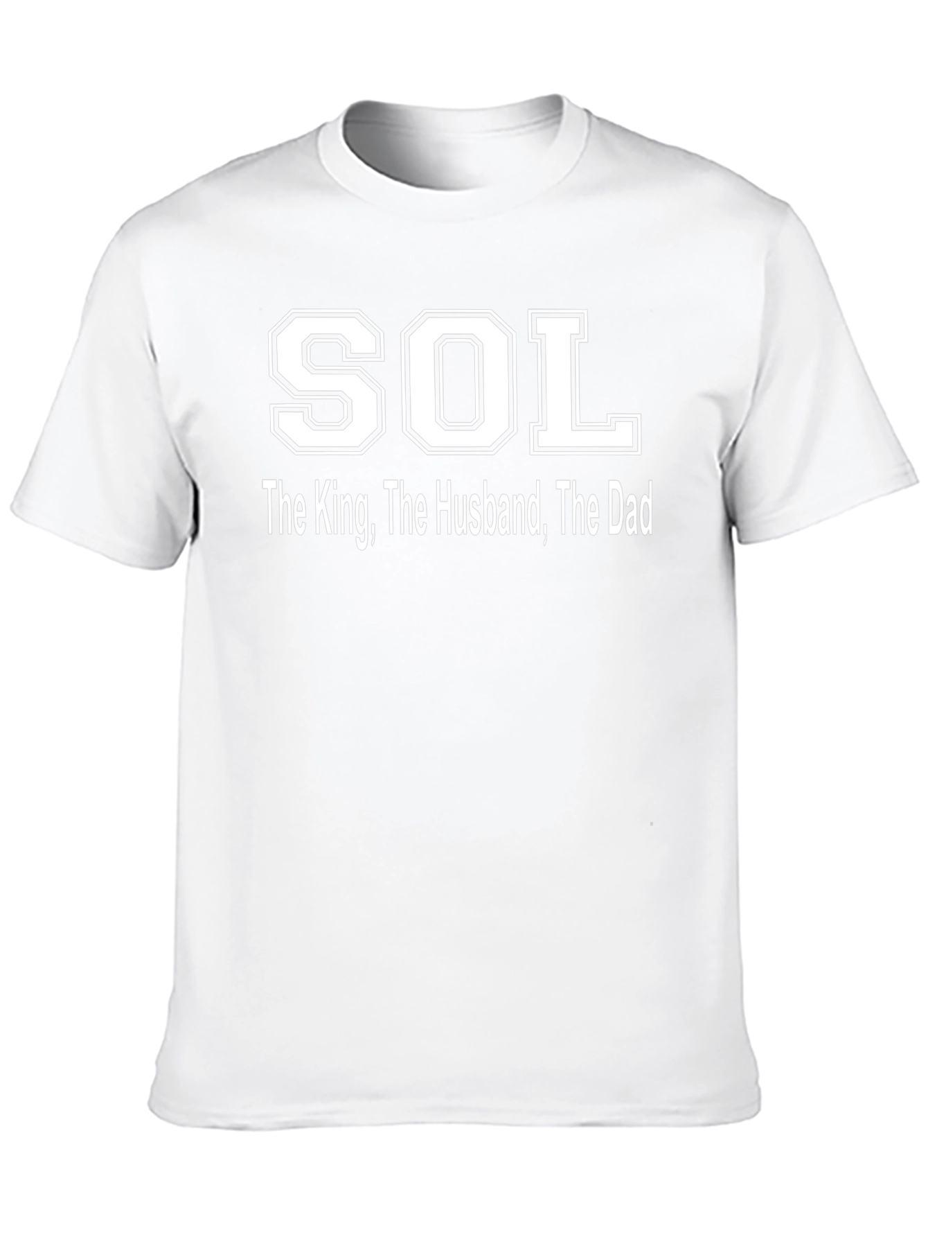SOL King Husband Dad Mens Black T-Shirt