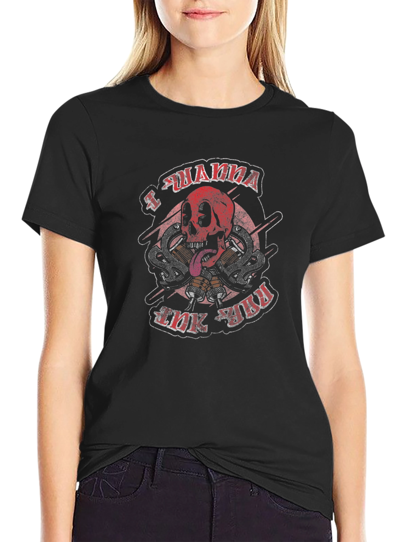 Skull & Snakes Graphic T-Shirt - Black