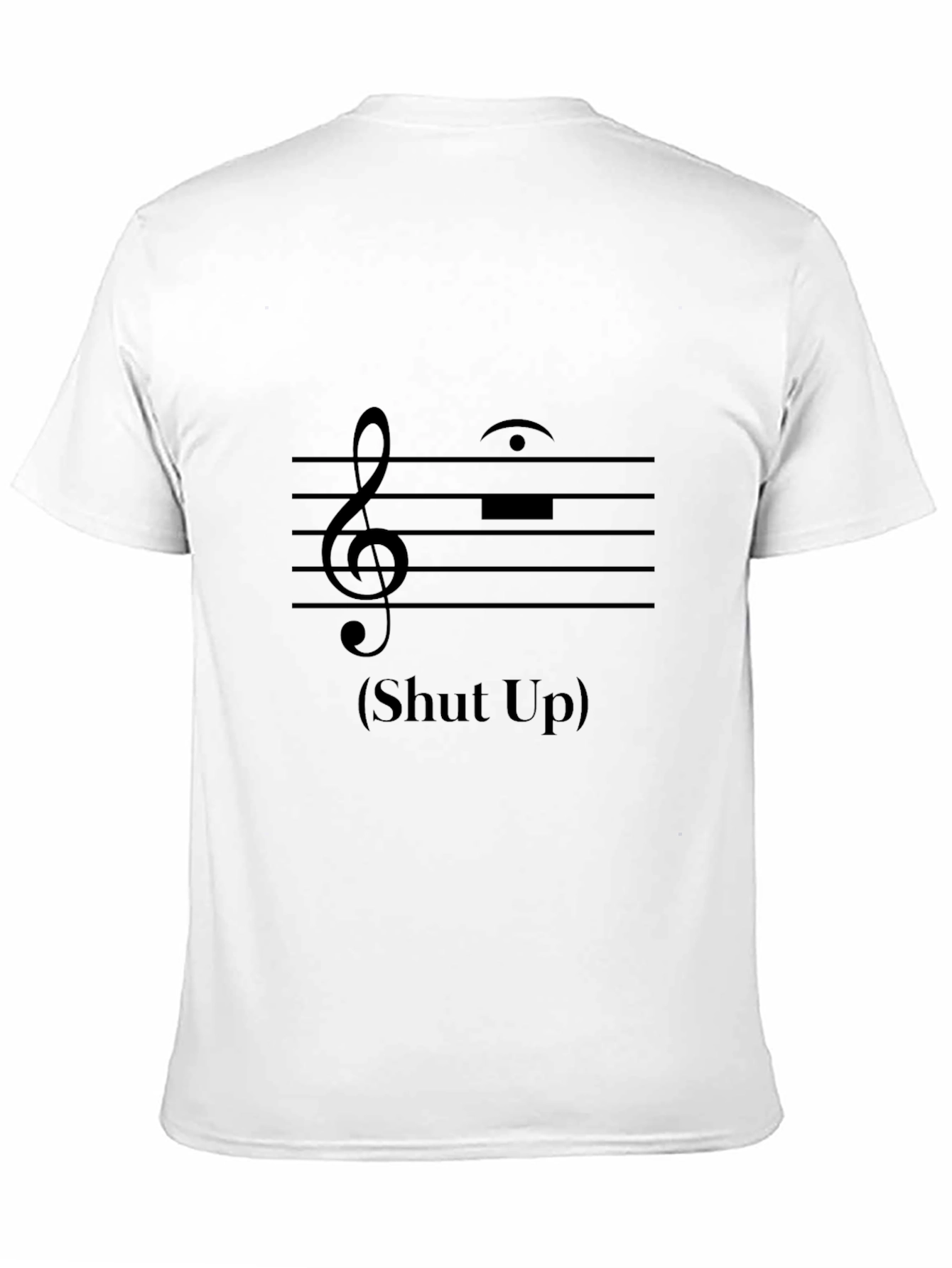 Humorous Musical Rest Black T-Shirt