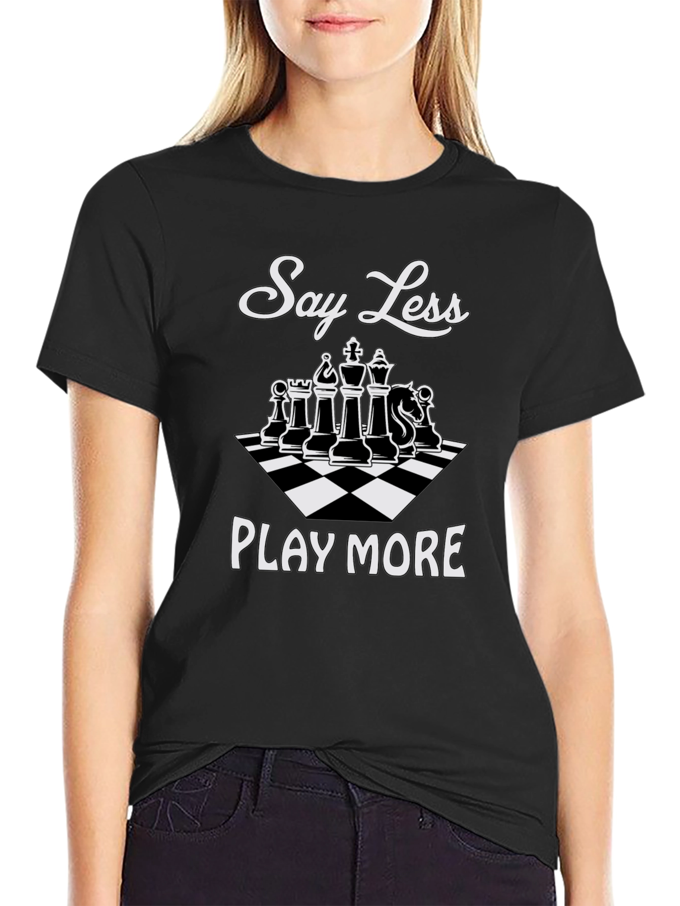 Say Less Play More Chess Graphic T-Shirt