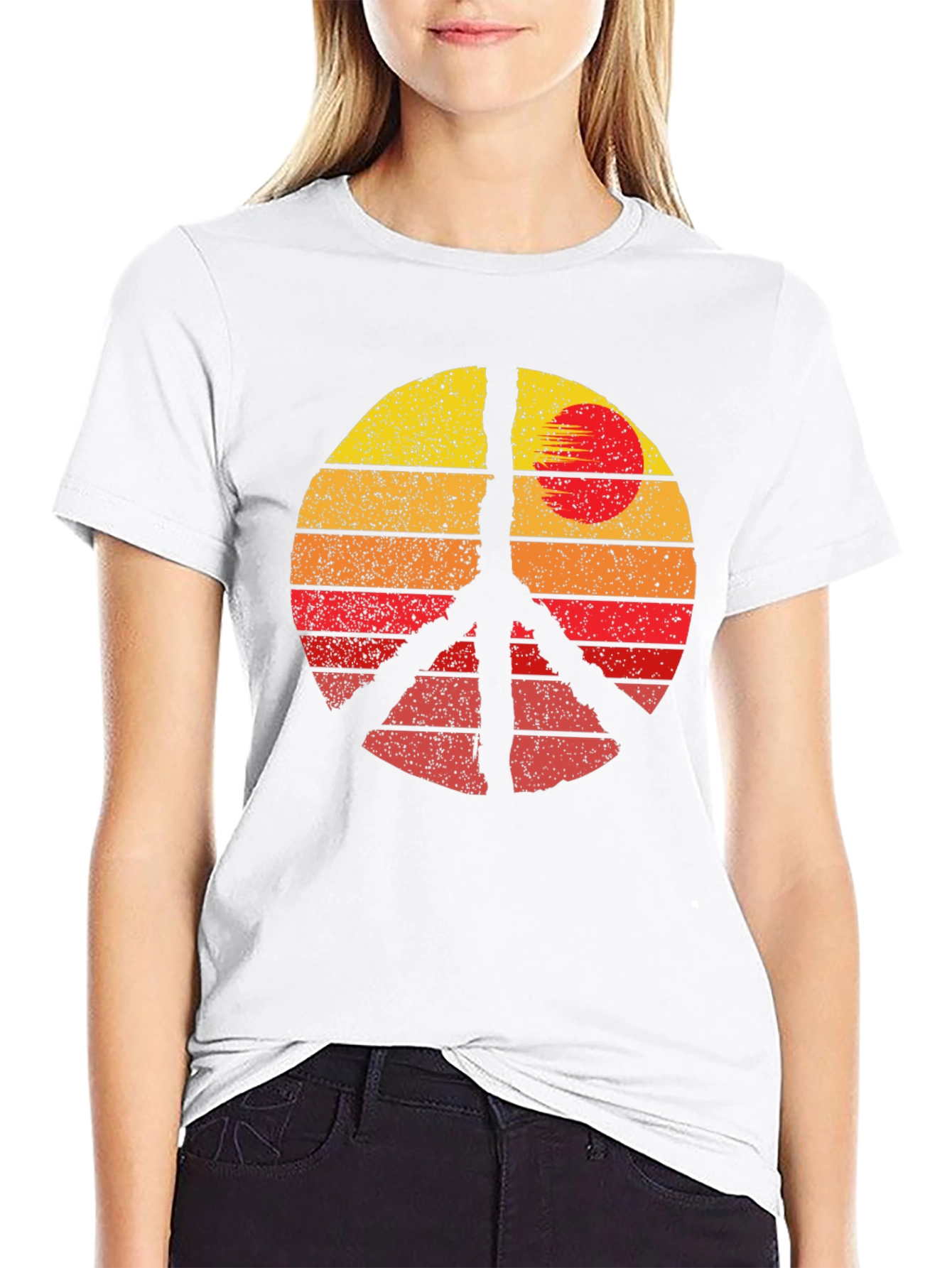 Retro Sunset Peace Sign T-Shirt