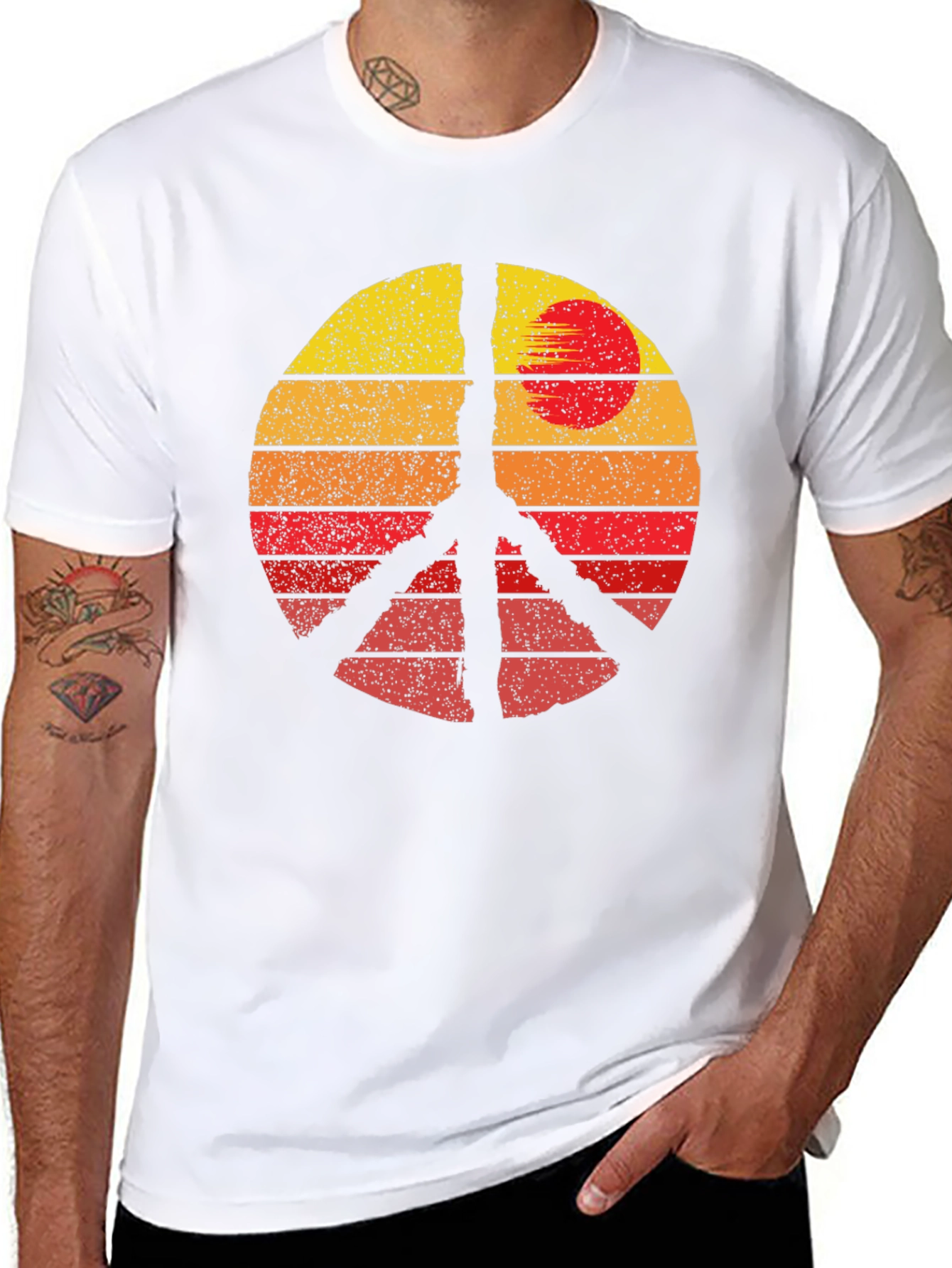 Retro Sunset Peace Sign T-Shirt