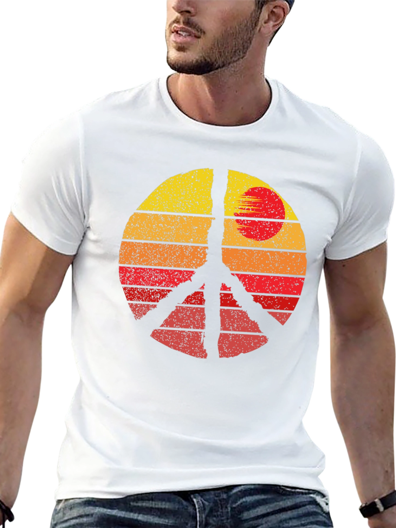 Retro Sunset Peace Sign T-Shirt