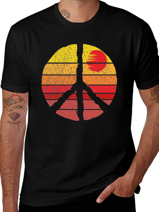 Retro Sunset Peace Sign T-Shirt