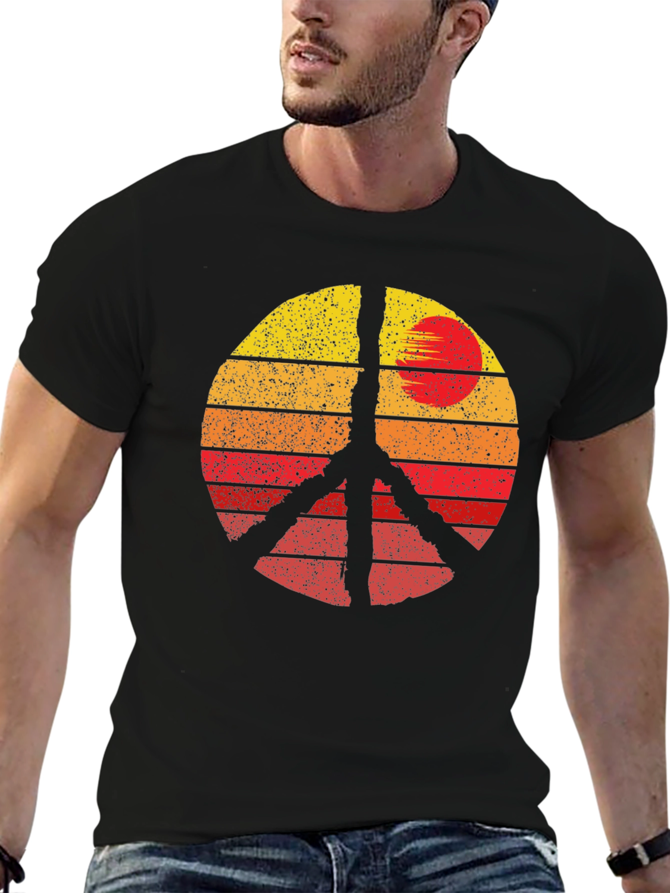 Retro Sunset Peace Sign T-Shirt