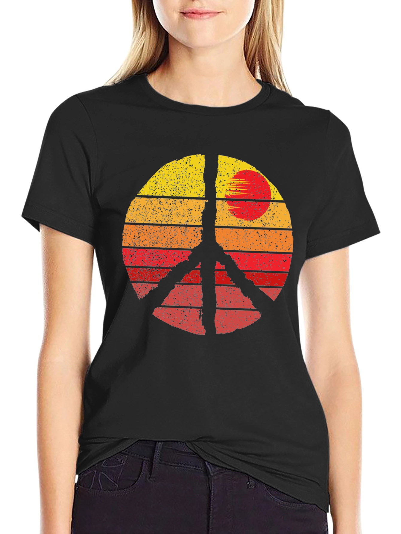 Retro Sunset Peace Sign T-Shirt