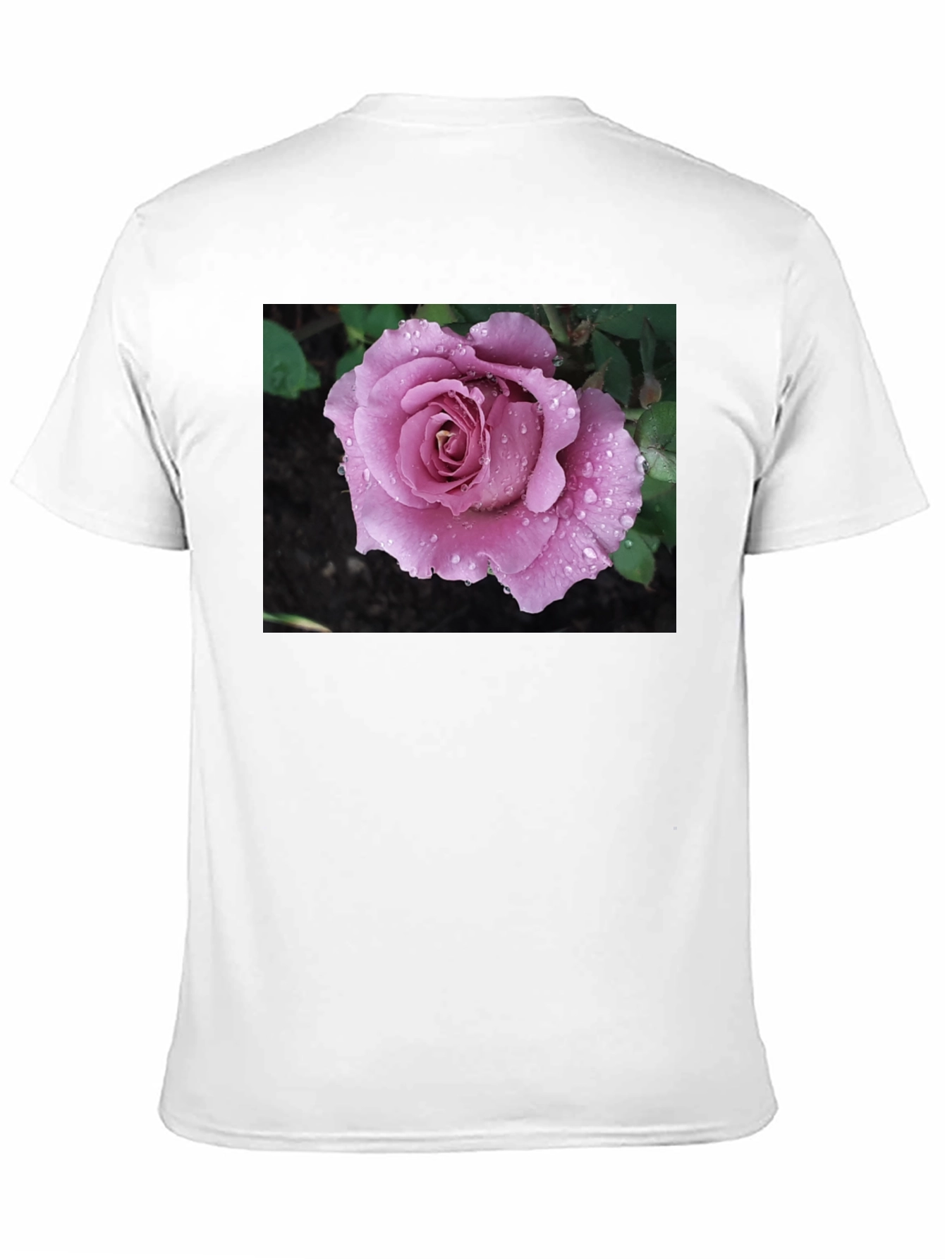 Rose Graphic T-Shirt Black Cotton Blend