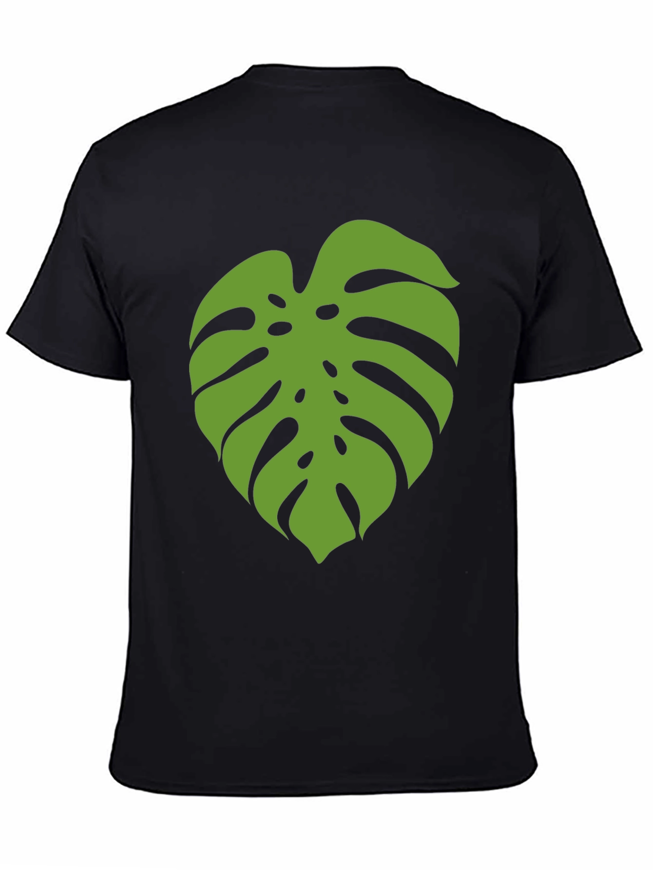 Monstera Leaf Graphic Tee - Black