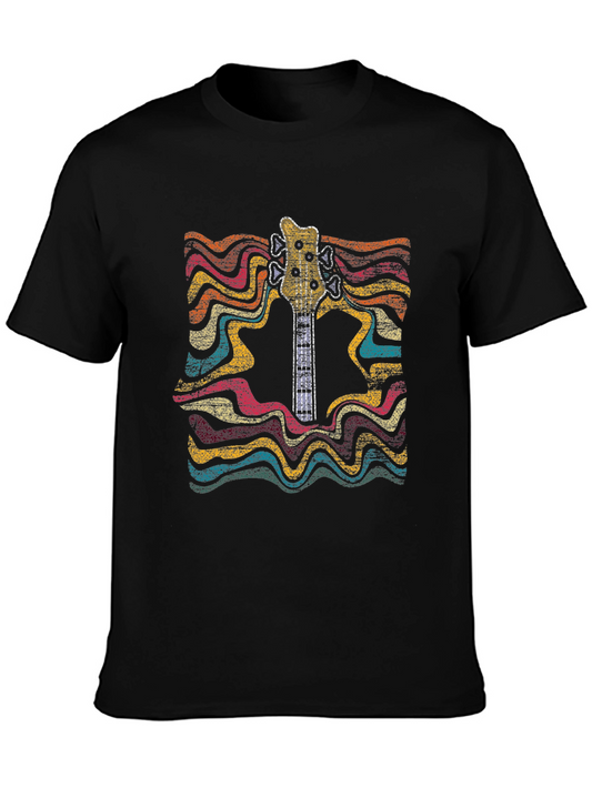 Retro Guitar Graphic Tee - Music Lover T-Shirt