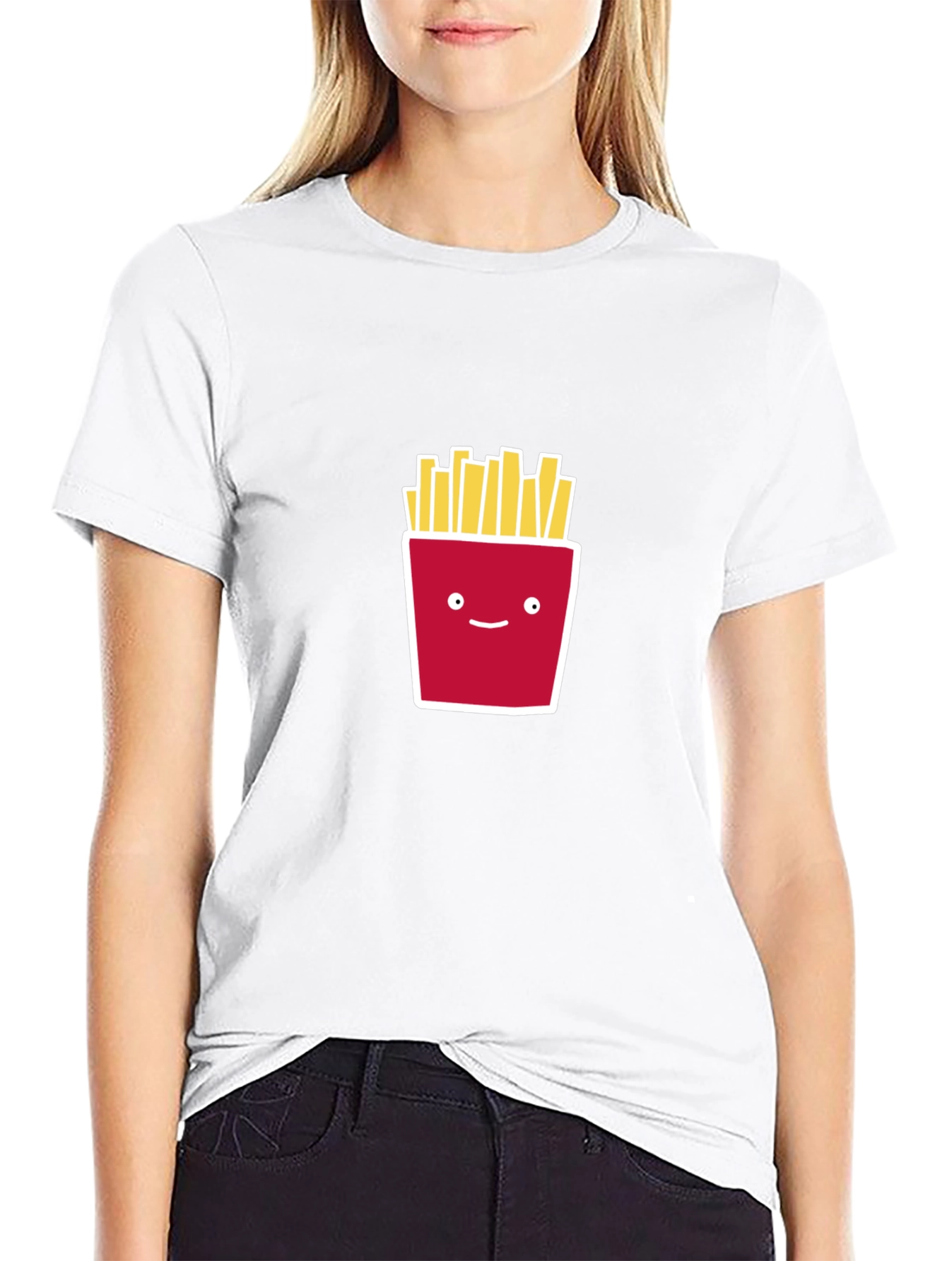 French Fries Graphic Tee - Unisex Black T-Shirt