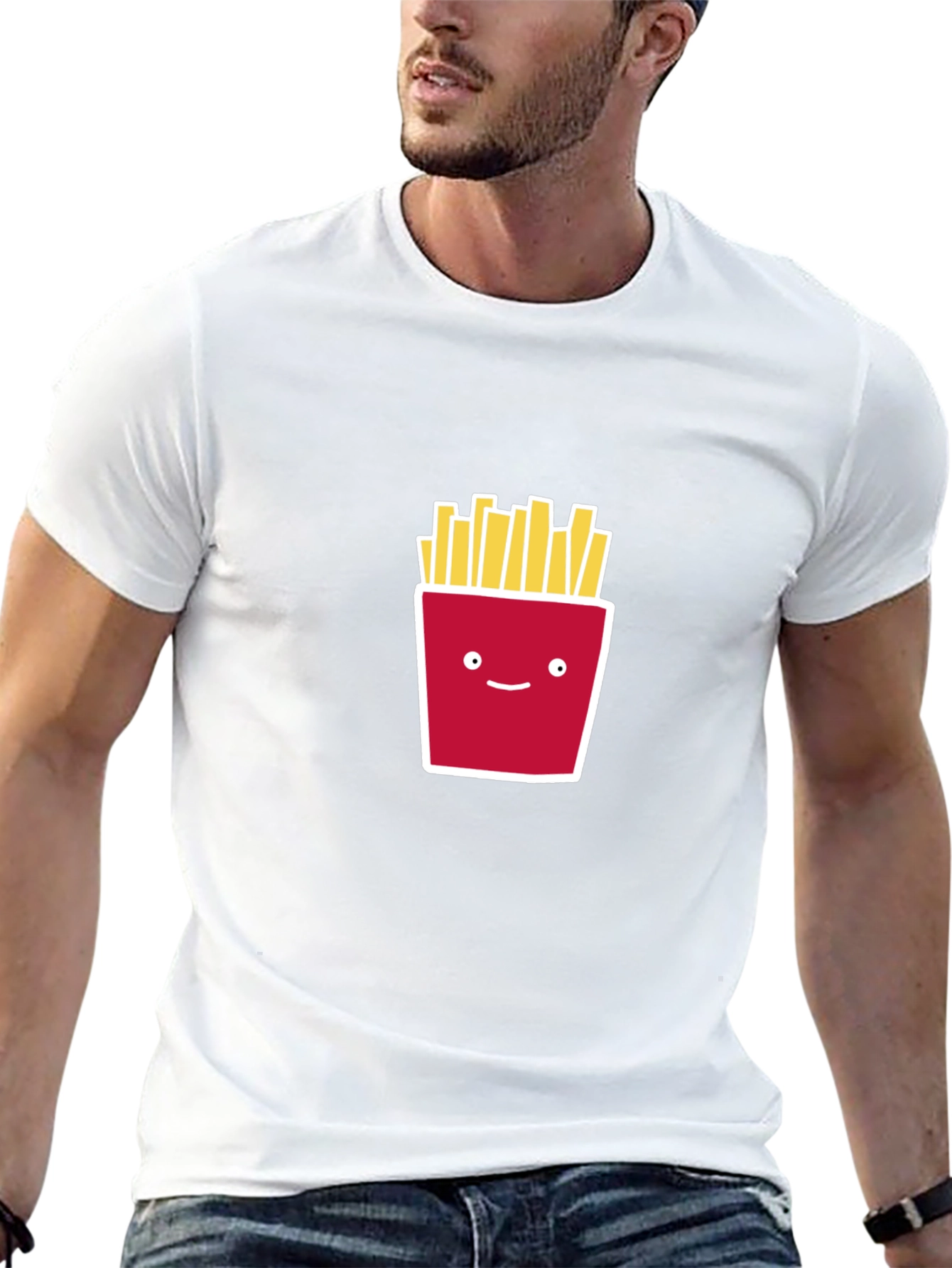 French Fries Graphic Tee - Unisex Black T-Shirt