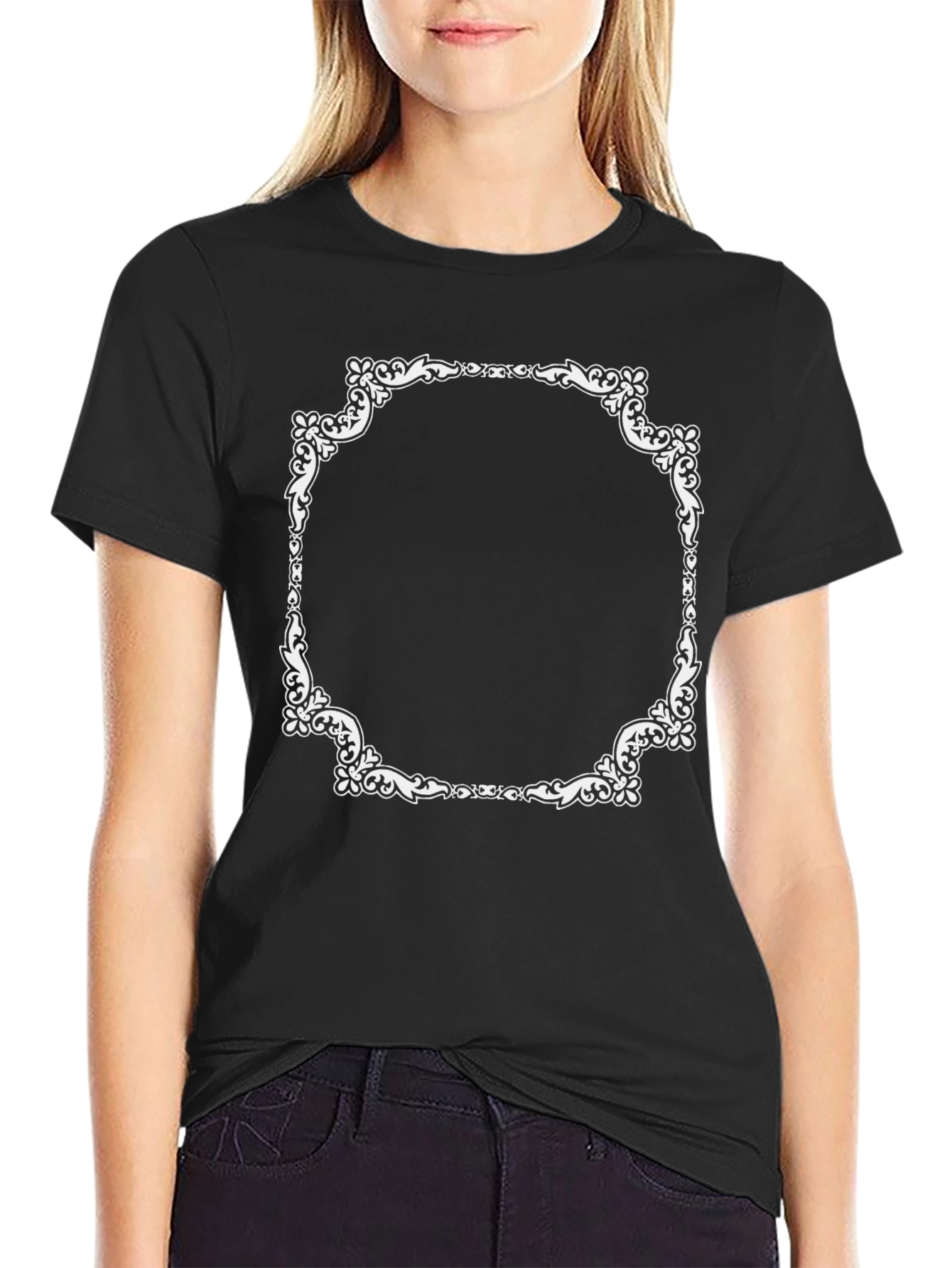 Ornate Frame Black T-Shirt