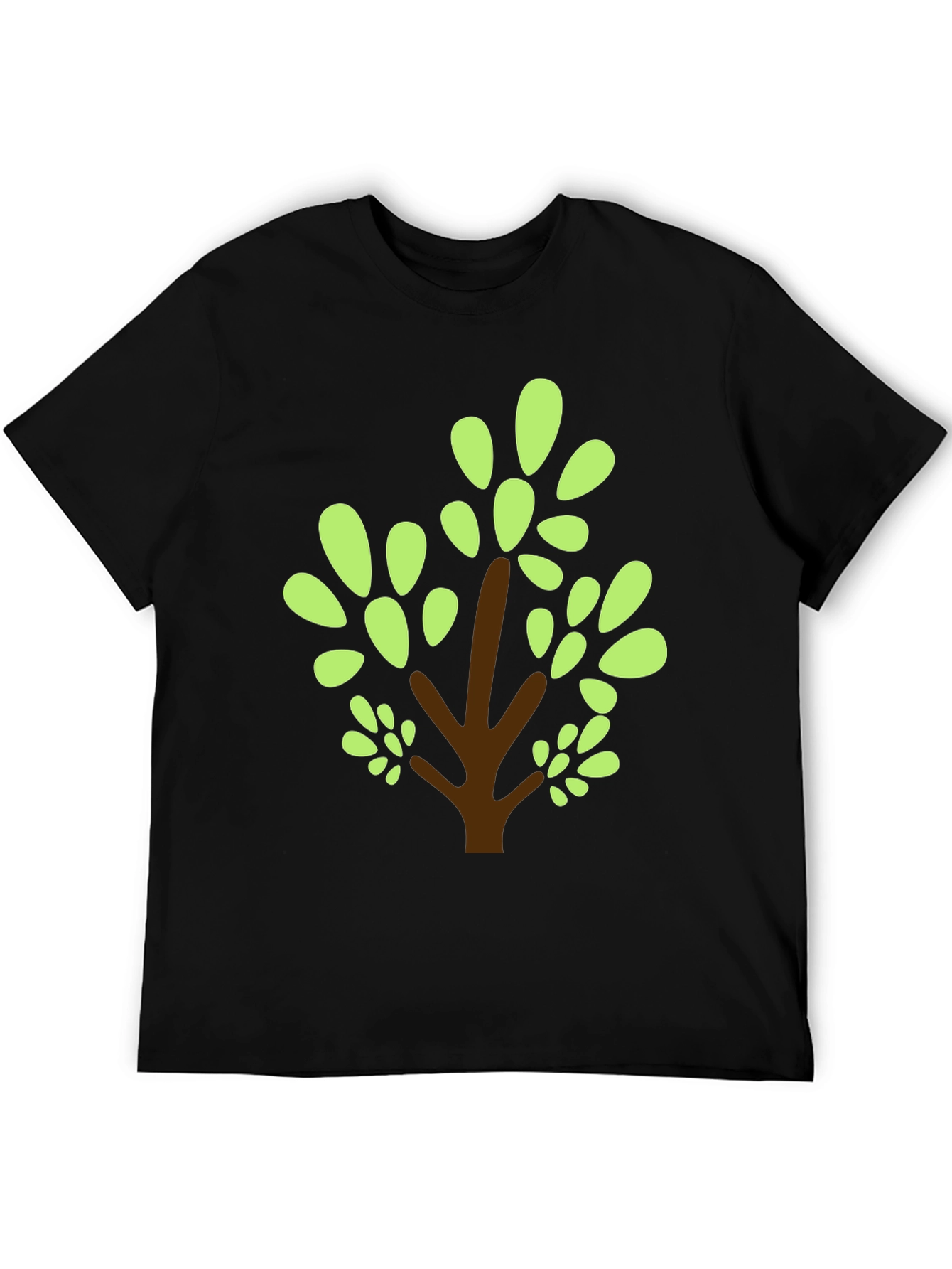 Nature Tree Graphic Tee - Casual Black T-Shirt