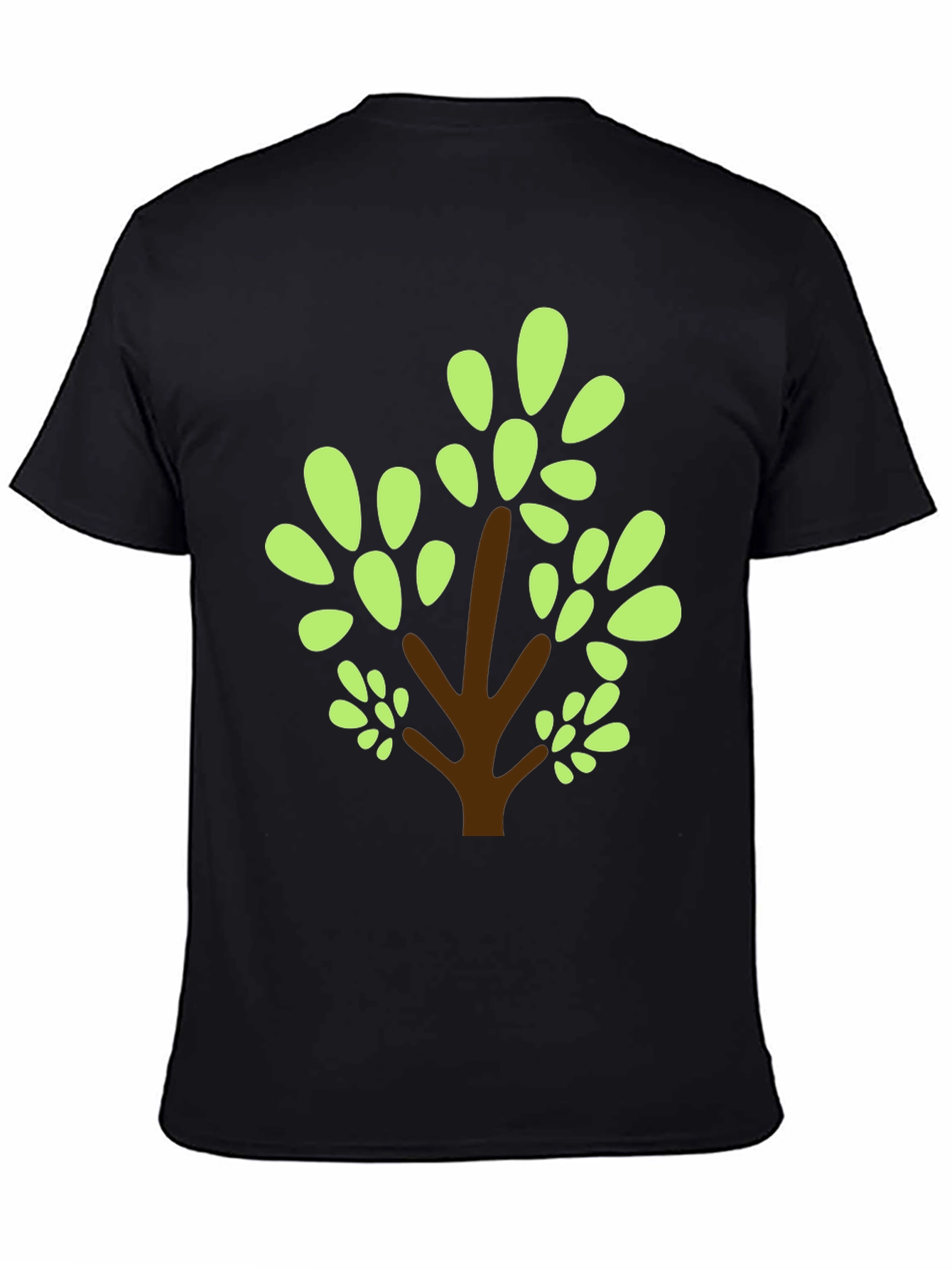 Nature Tree Graphic Tee - Casual Black T-Shirt