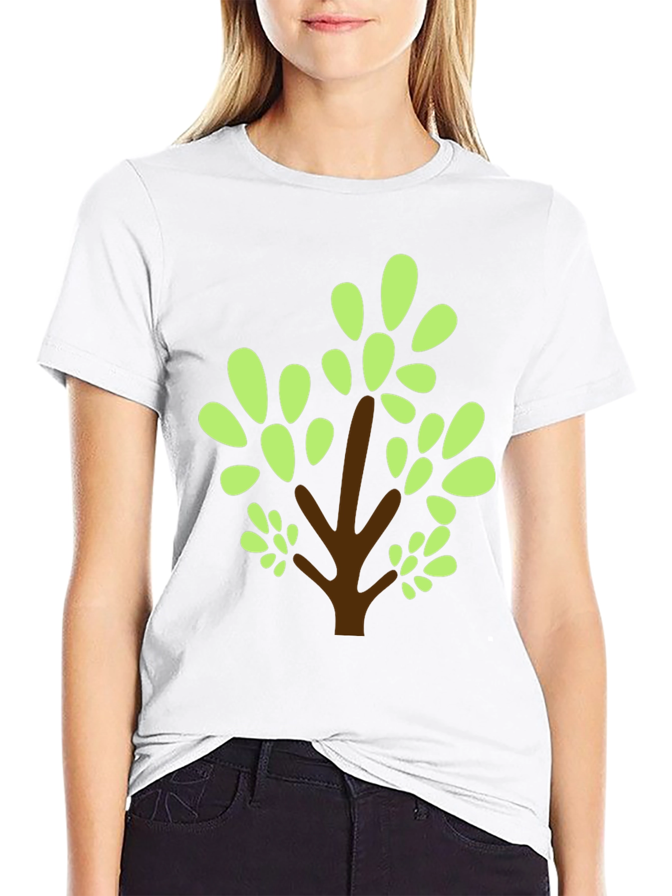 Nature Tree Graphic Tee - Casual Black T-Shirt
