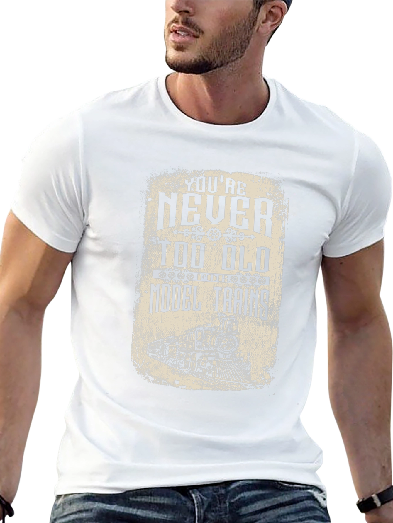 Model Train Enthusiast Black T-Shirt
