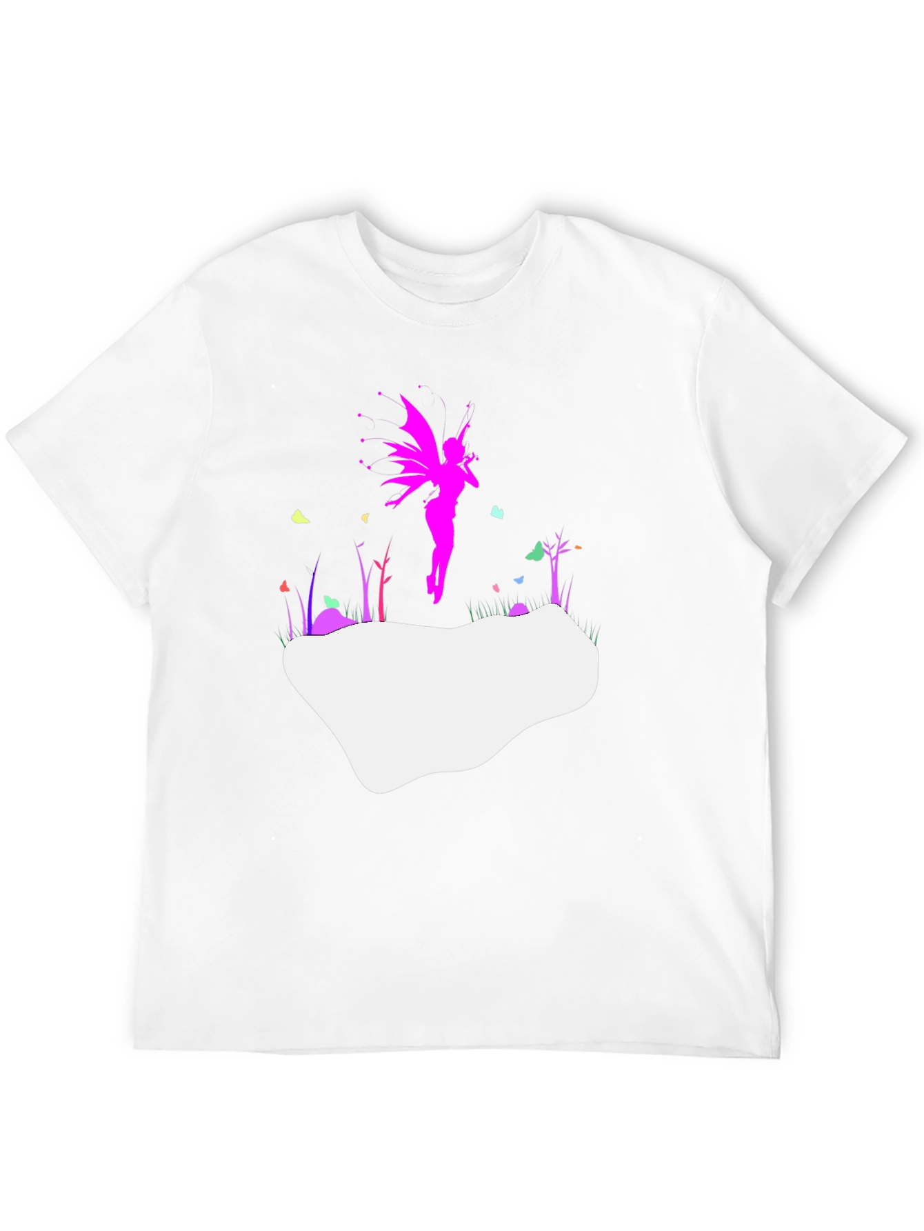 Whimsical Fairy Graphic Tee - Stylish Black T-Shirt