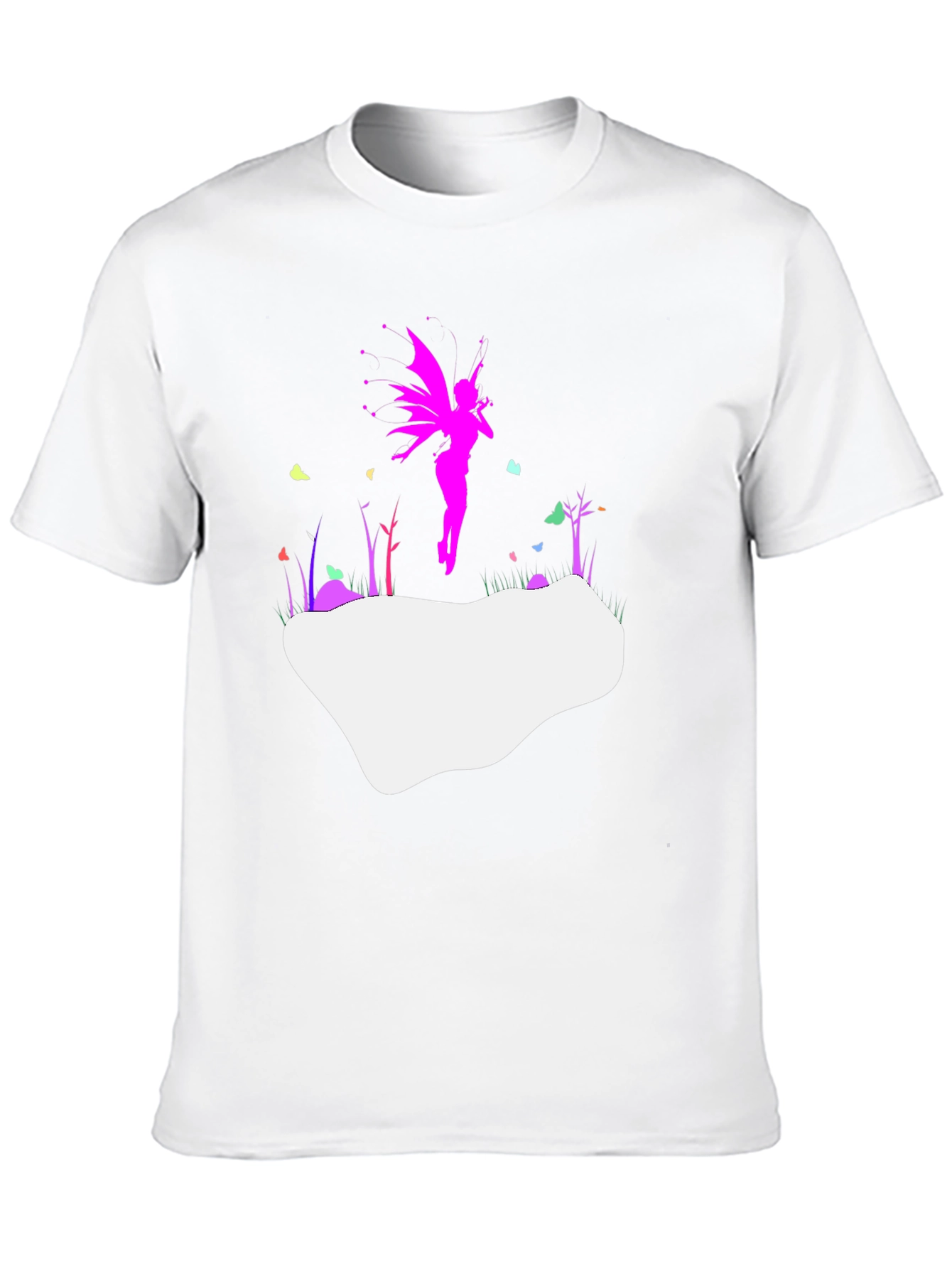 Whimsical Fairy Graphic Tee - Stylish Black T-Shirt