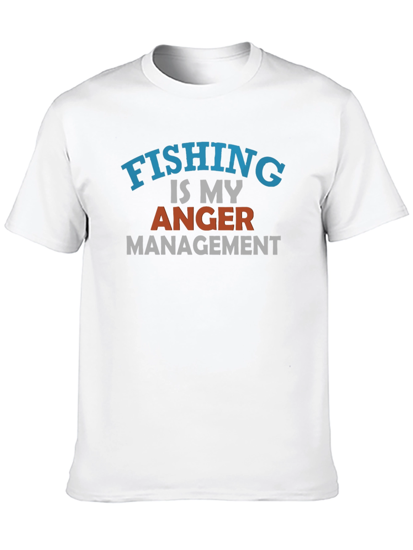 Fishing is My Anger Management Black T-Shirt