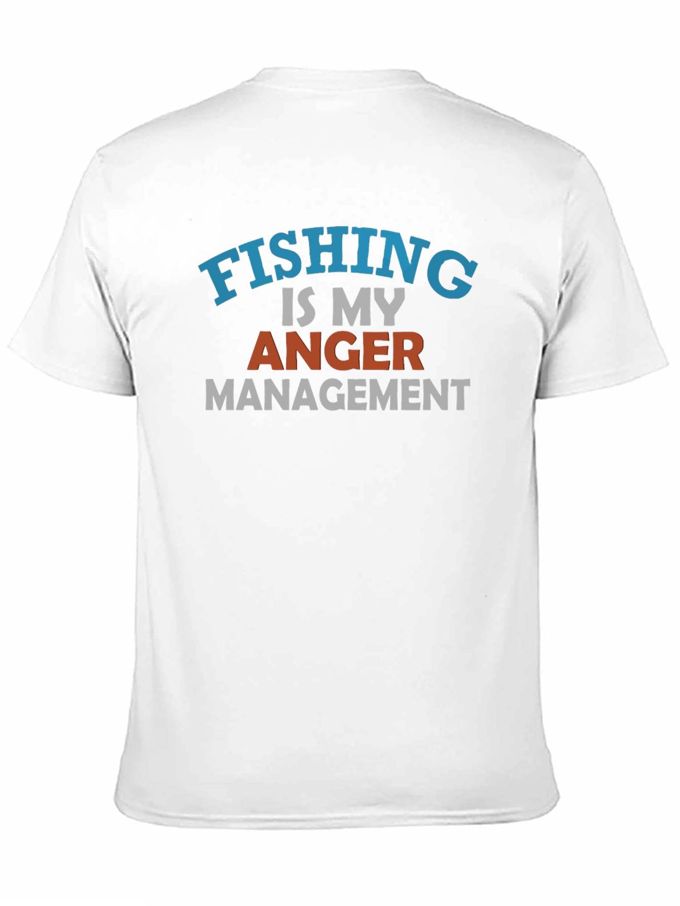 Fishing is My Anger Management Black T-Shirt