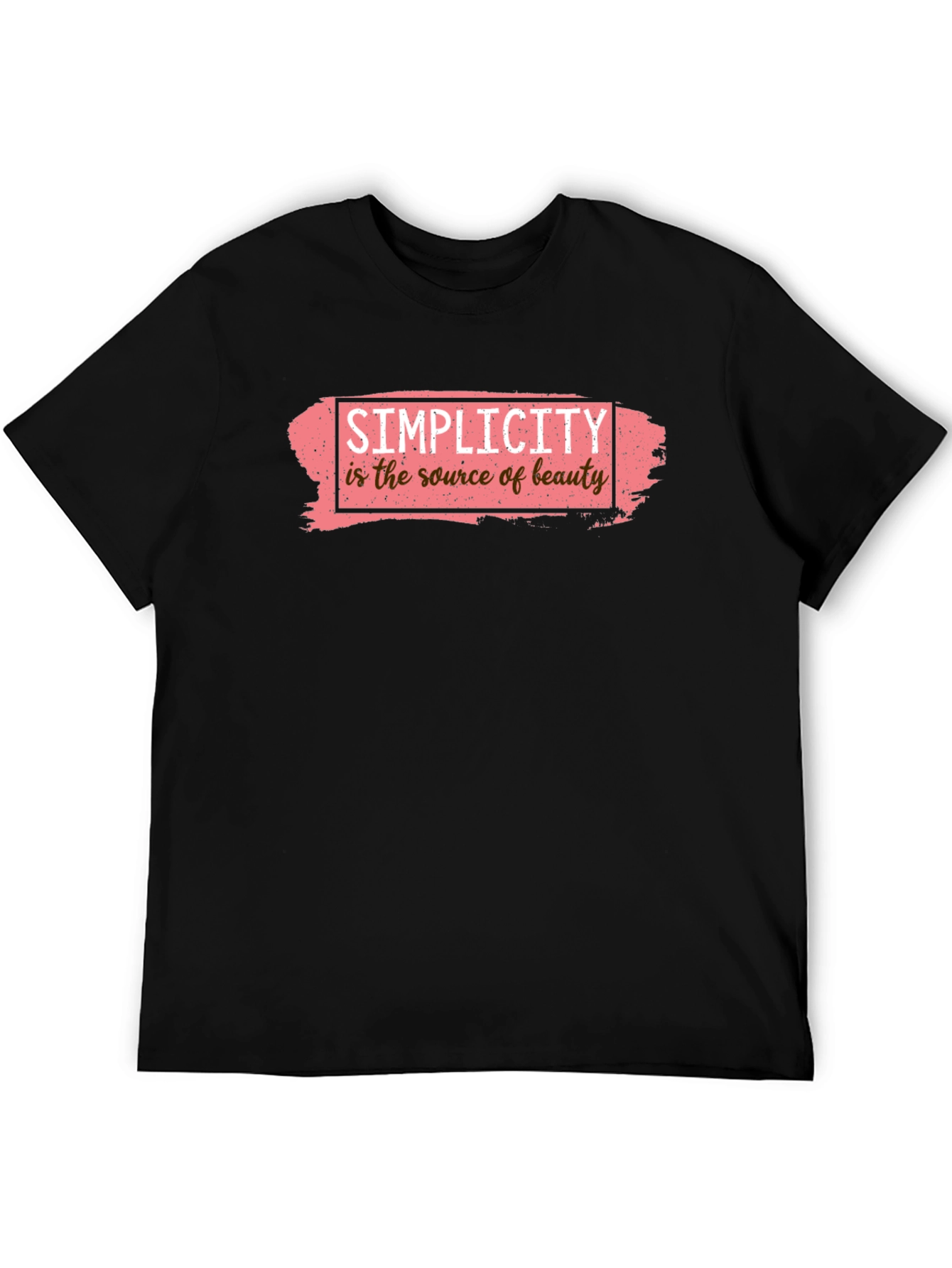 Simplicity is Beauty Black Graphic Tee