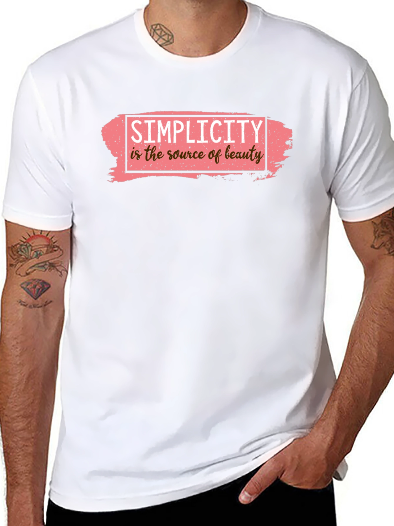 Simplicity is Beauty Black Graphic Tee