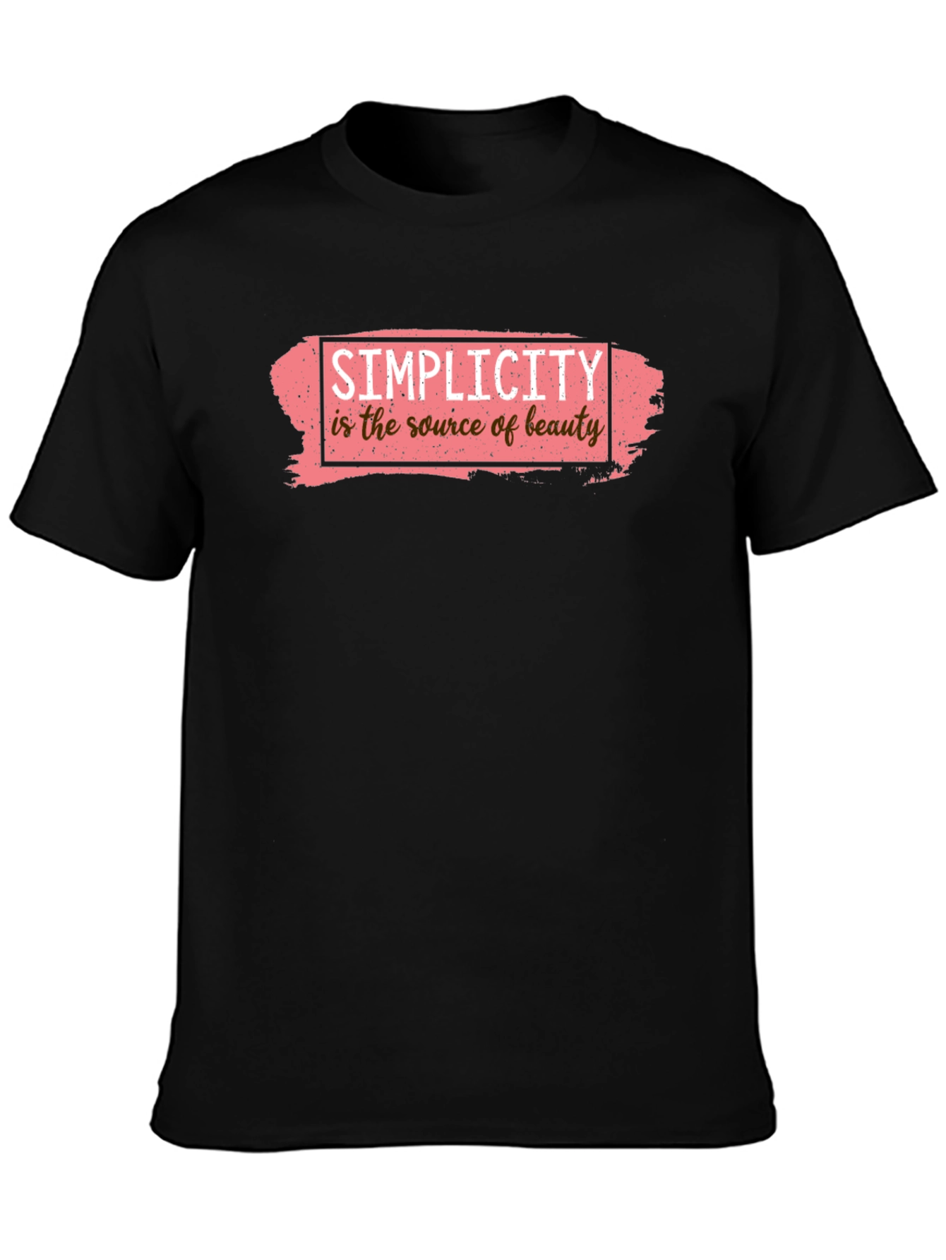 Simplicity is Beauty Black Graphic Tee