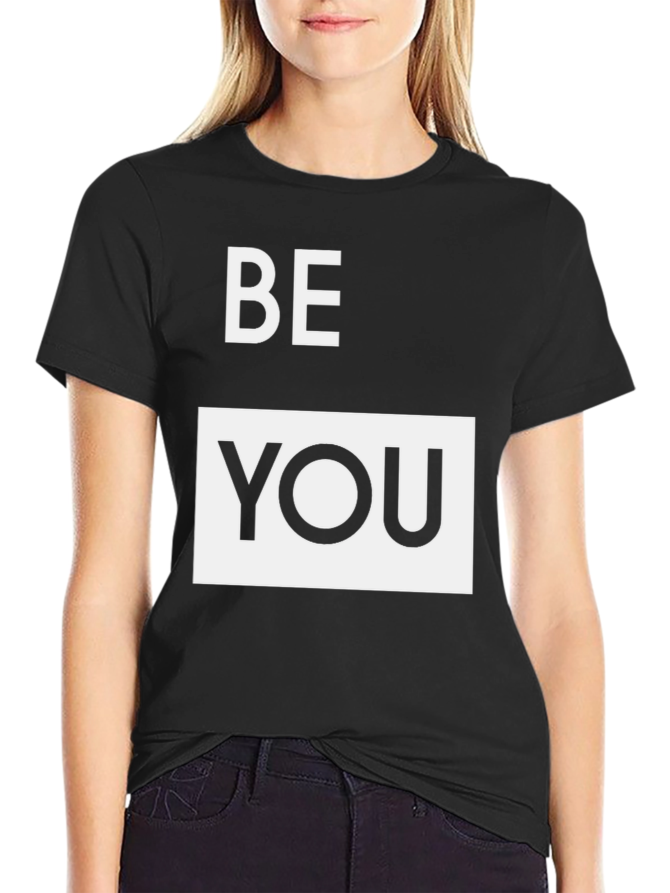 Be You Graphic Tee - Stylish Black T-Shirt
