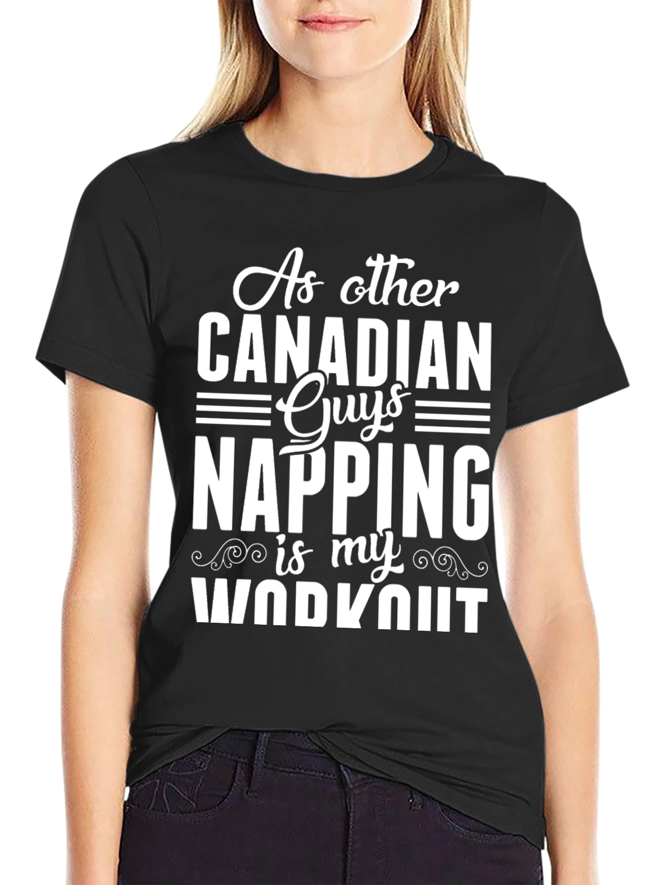 Canadian Napping Workout T-Shirt - Funny Mens Tee