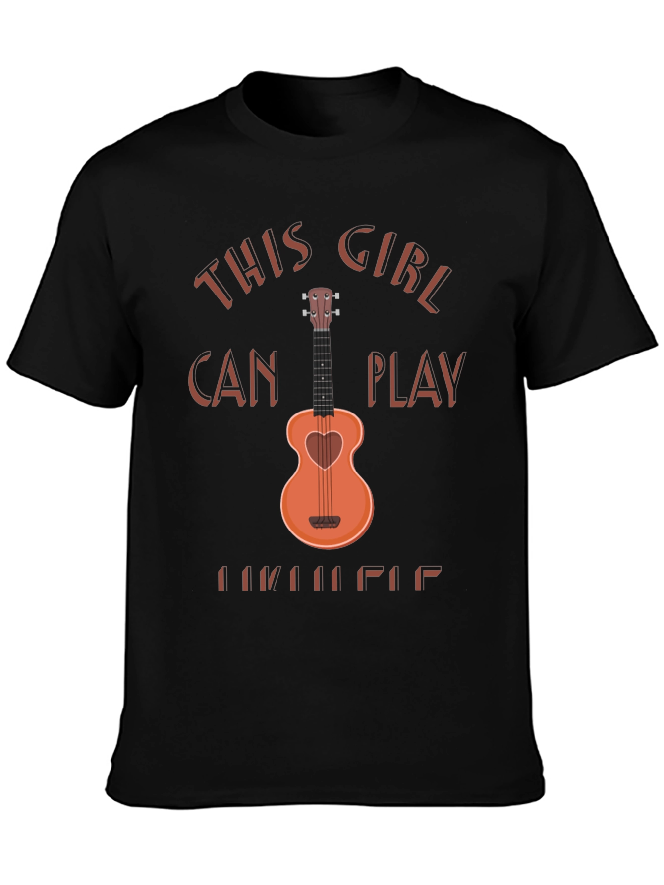 This Girl Can Play Ukulele Graphic T-Shirt