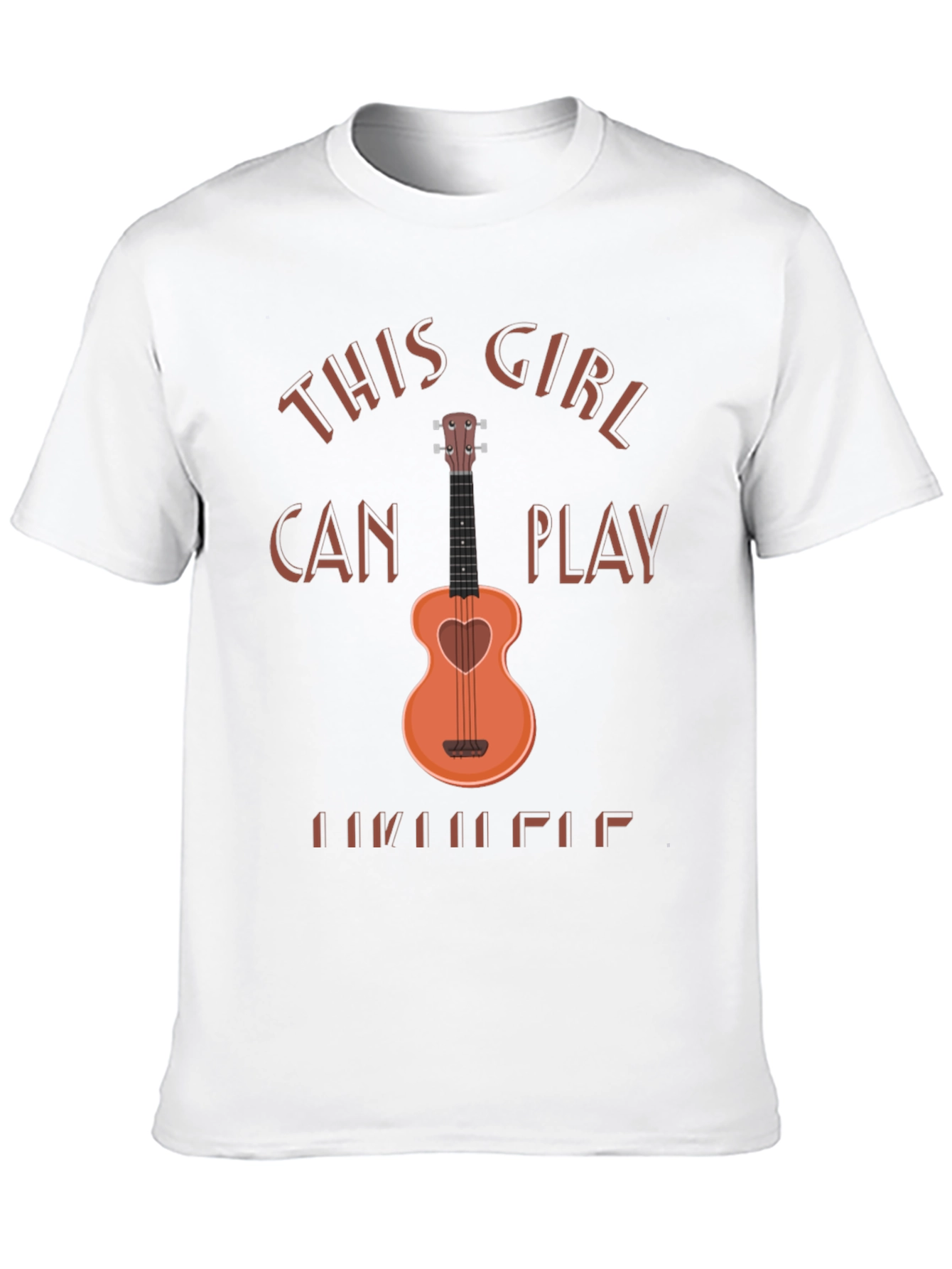 This Girl Can Play Ukulele Graphic T-Shirt