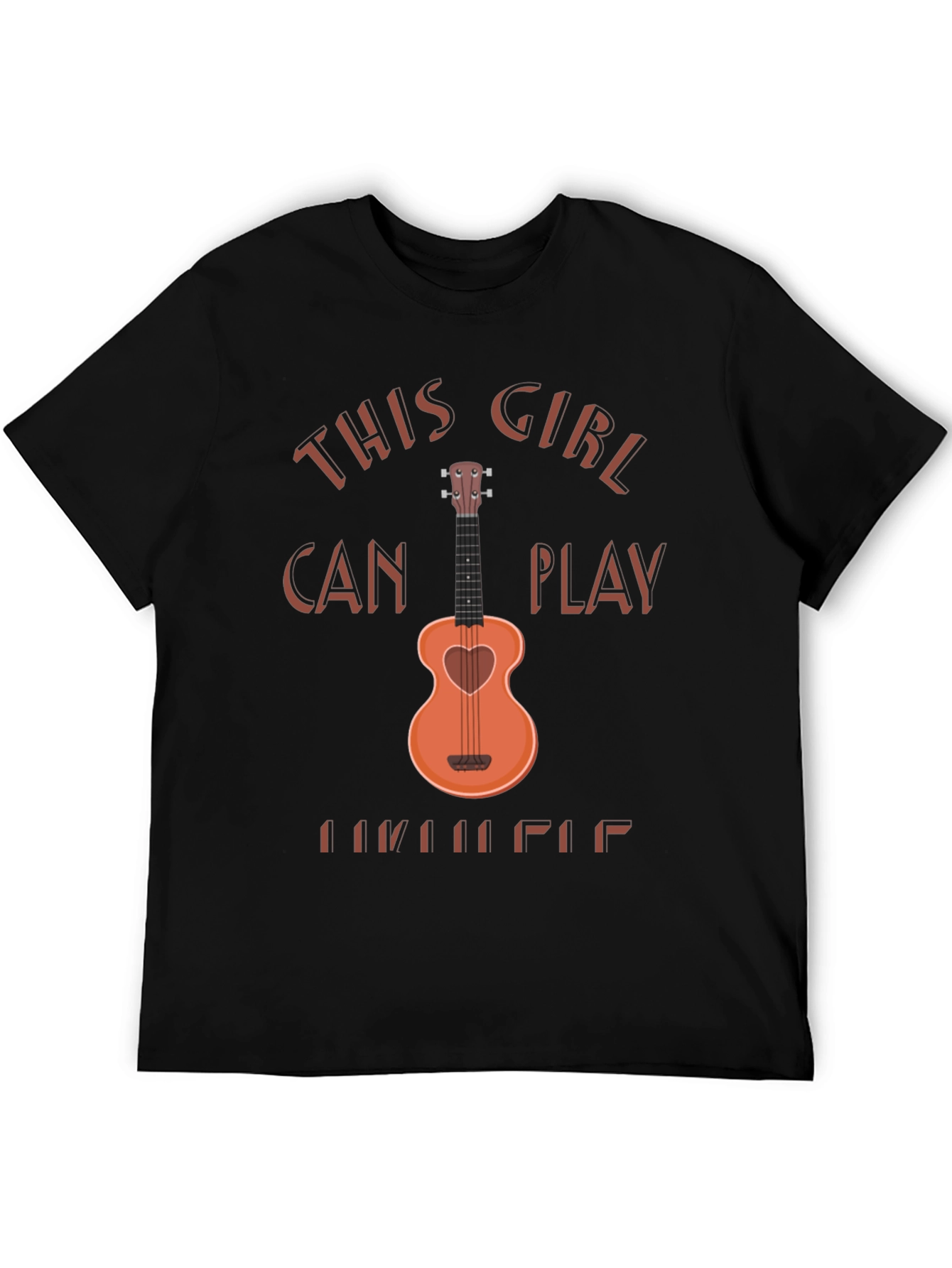 This Girl Can Play Ukulele Graphic T-Shirt