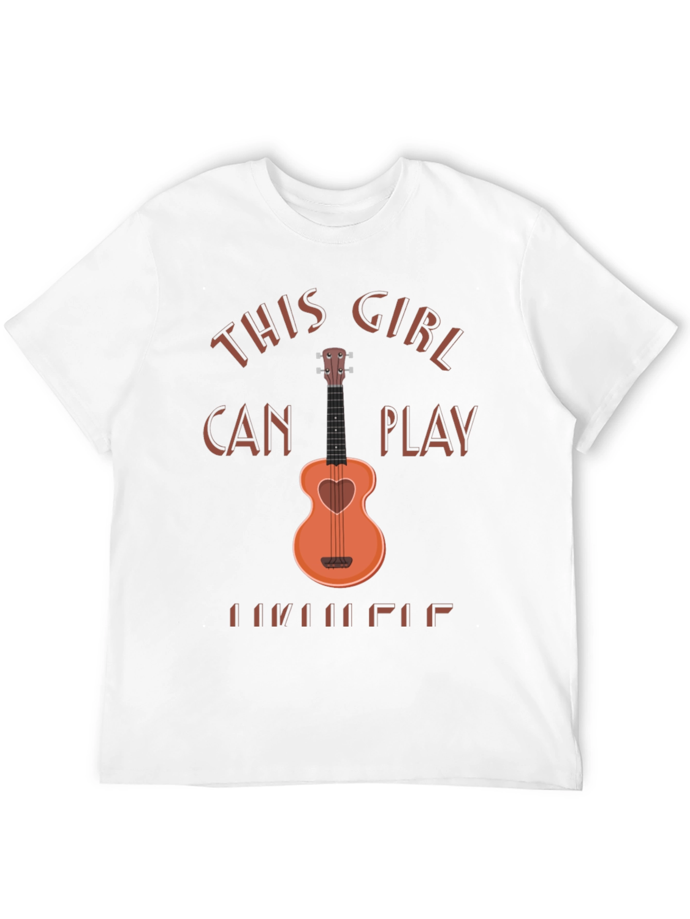 This Girl Can Play Ukulele Graphic T-Shirt
