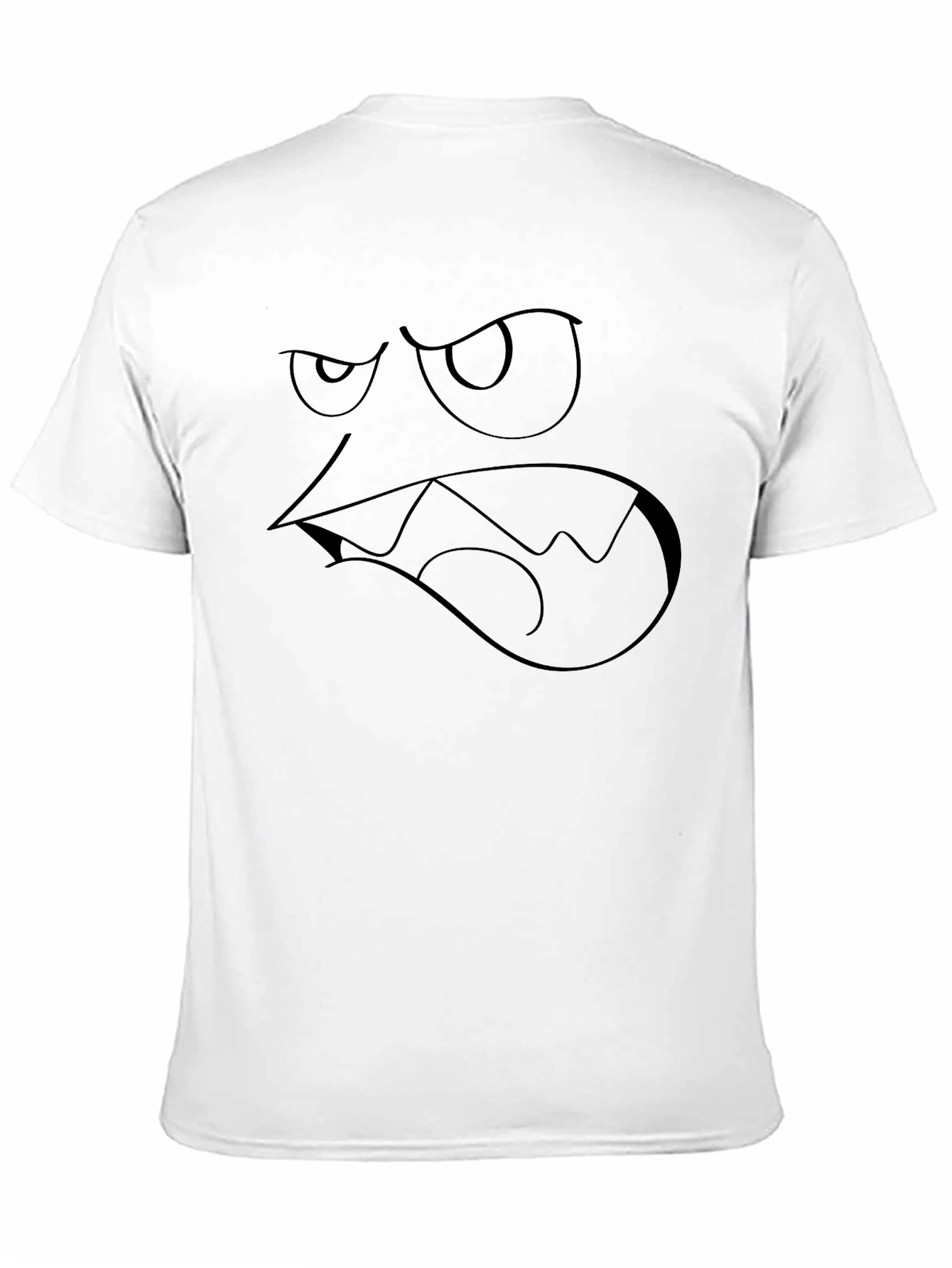 Angry Face Graphic Black T-Shirt
