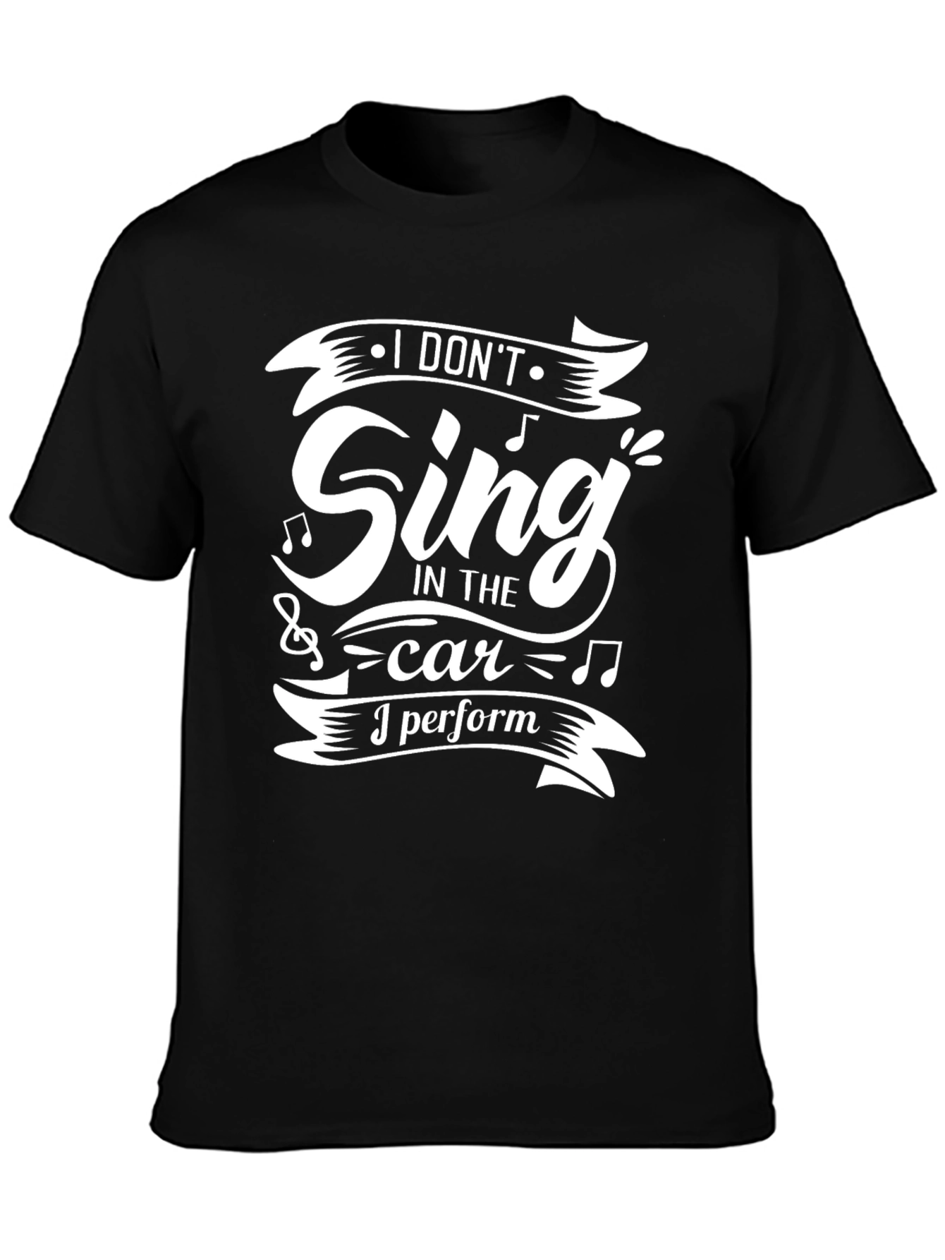 Singing Performance T-Shirt - Black Cotton Blend
