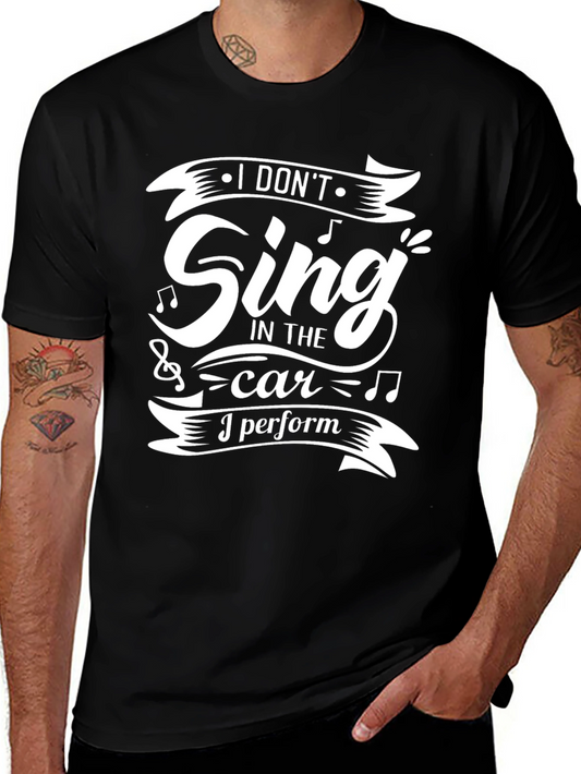 Singing Performance T-Shirt - Black Cotton Blend