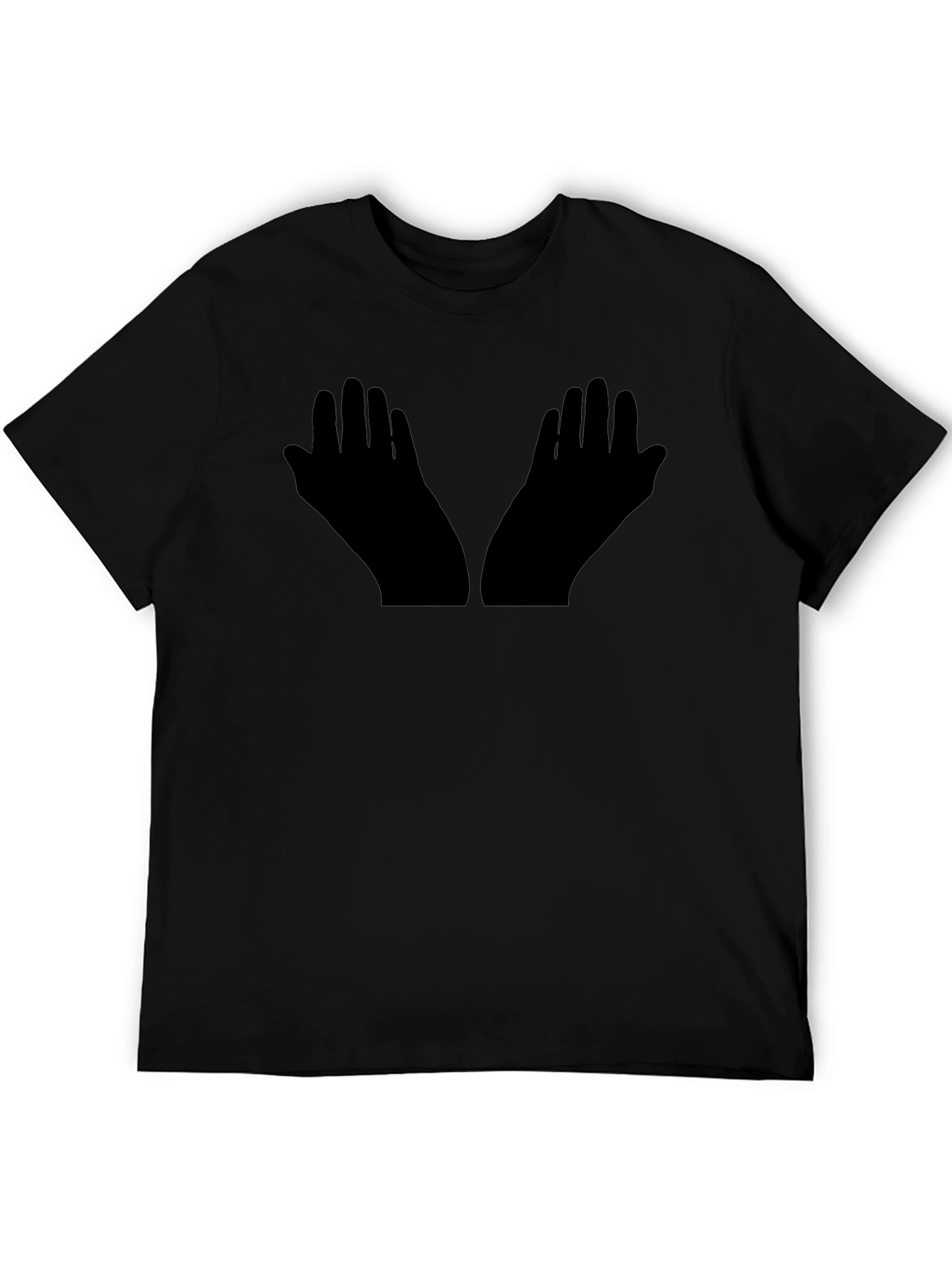 Black Graphic Tee - Praying Hands Design