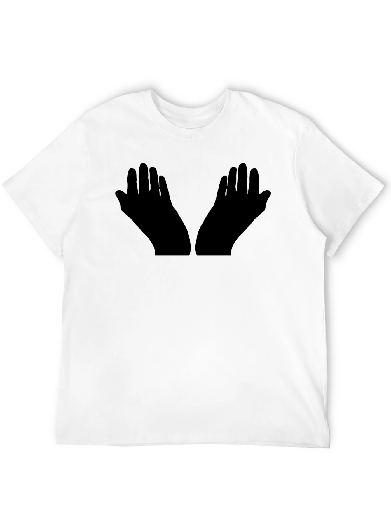 Black Graphic Tee - Praying Hands Design