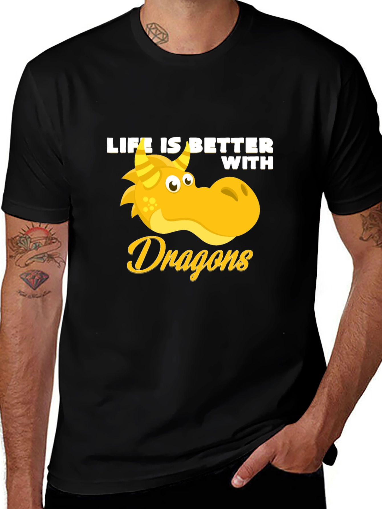 Life is Better with Dragons T-Shirt - Black