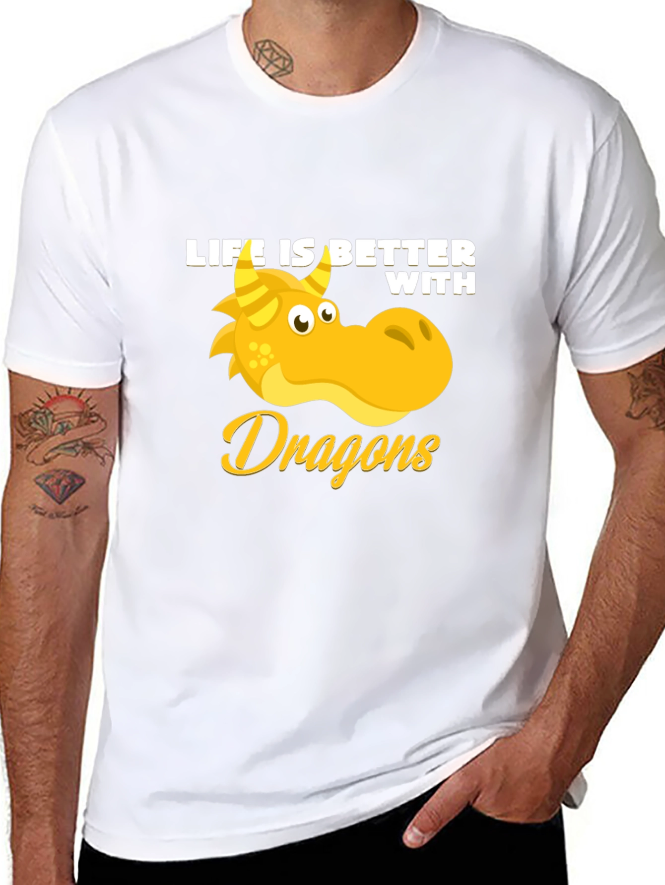 Life is Better with Dragons T-Shirt - Black