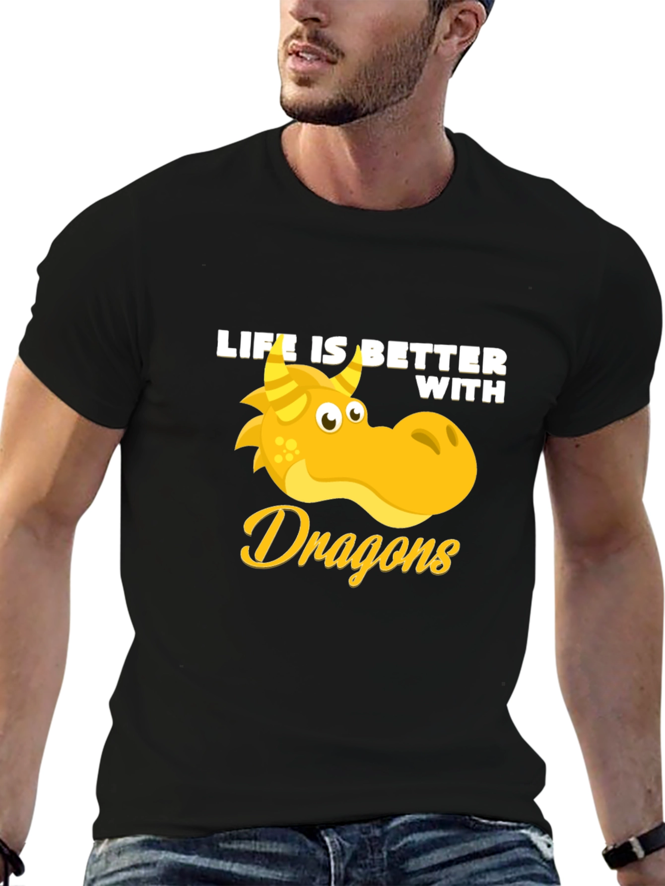 Life is Better with Dragons T-Shirt - Black