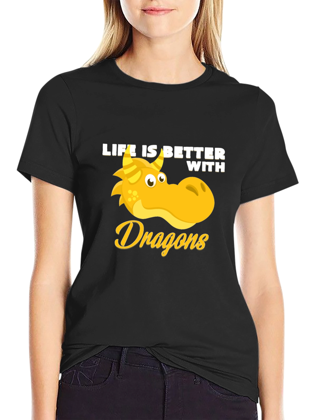 Life is Better with Dragons T-Shirt - Black