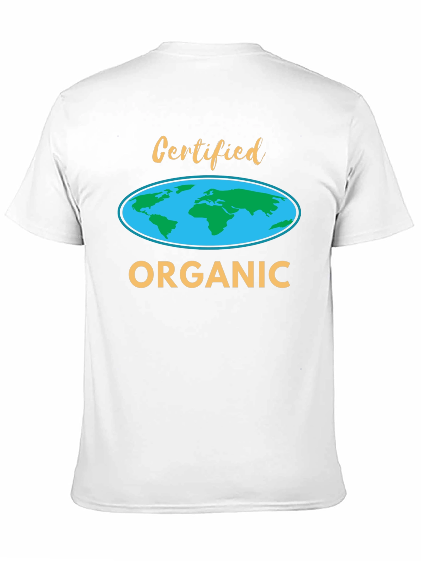 Certified Organic World Map T-Shirt - Black