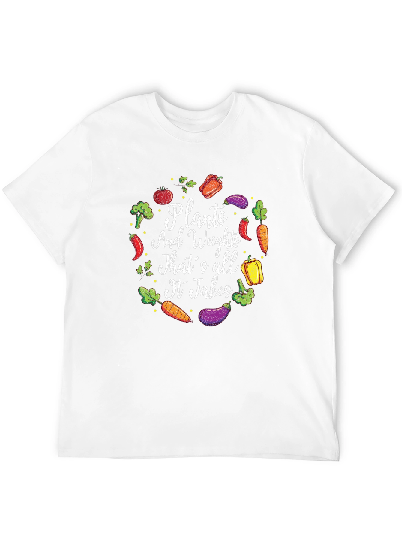 Plants and Weights T-Shirt - Vegan Fitness Apparel