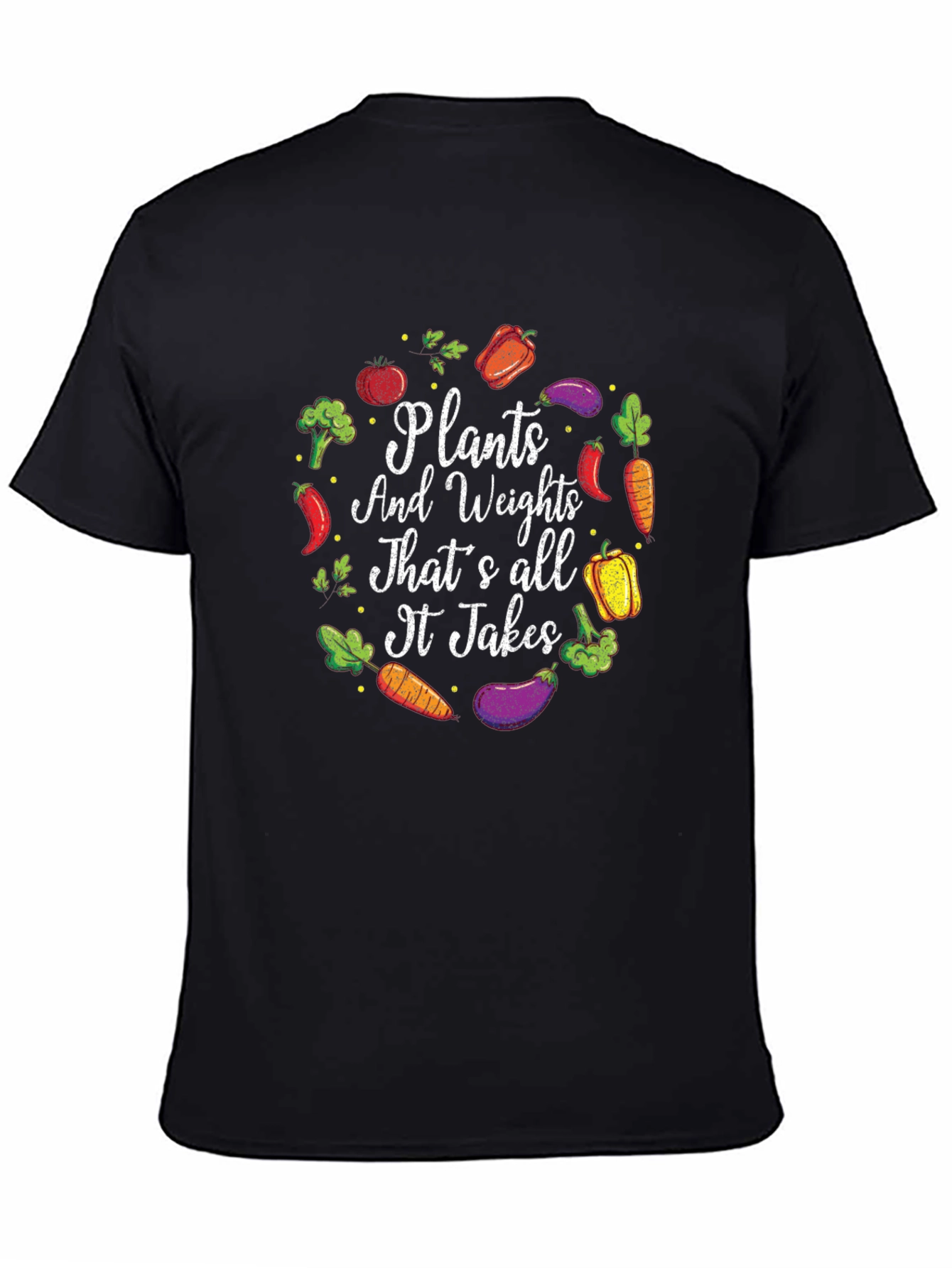 Plants and Weights T-Shirt - Vegan Fitness Apparel