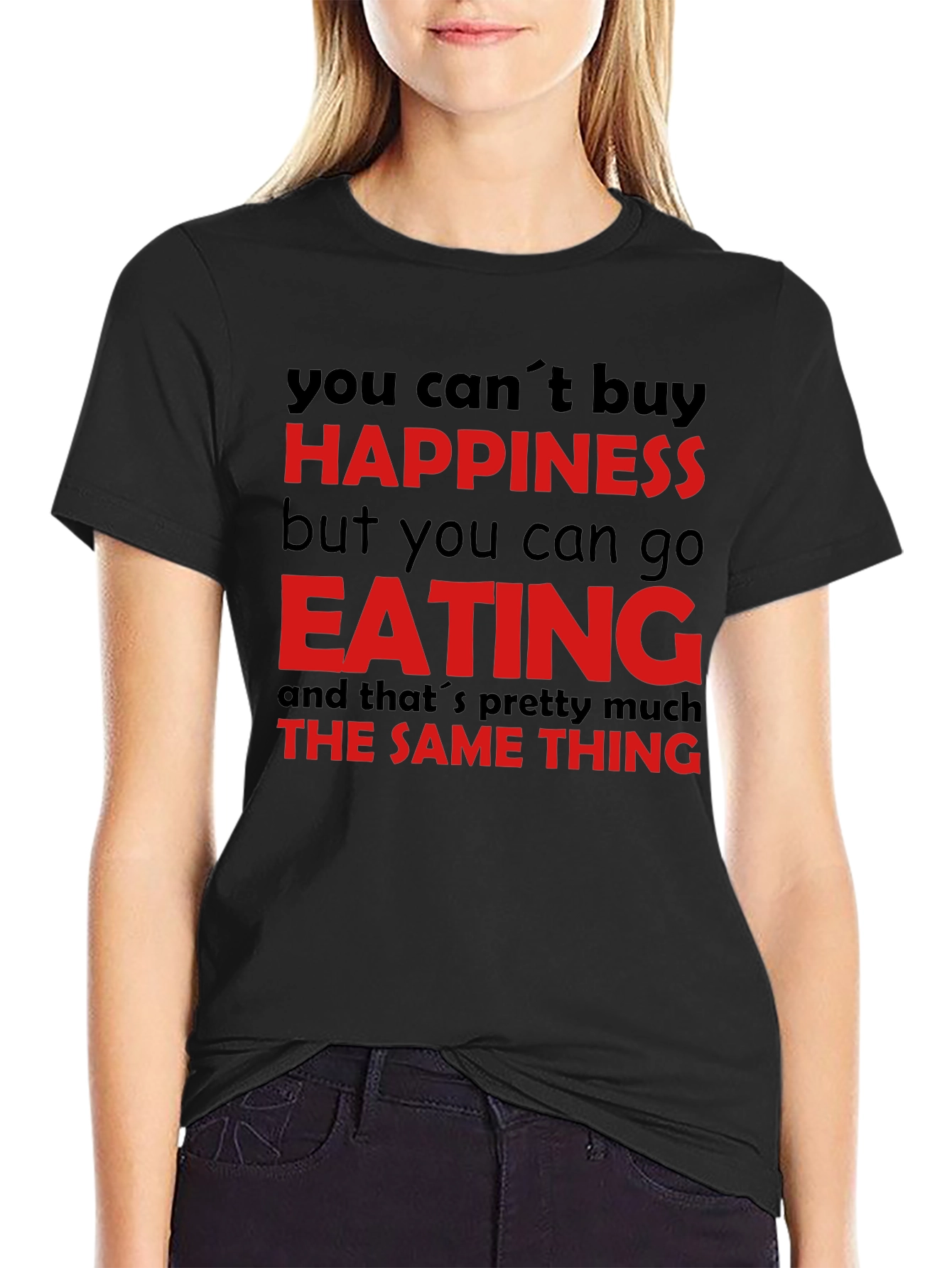 Happiness Eating T-Shirt - Funny Foodie Tee
