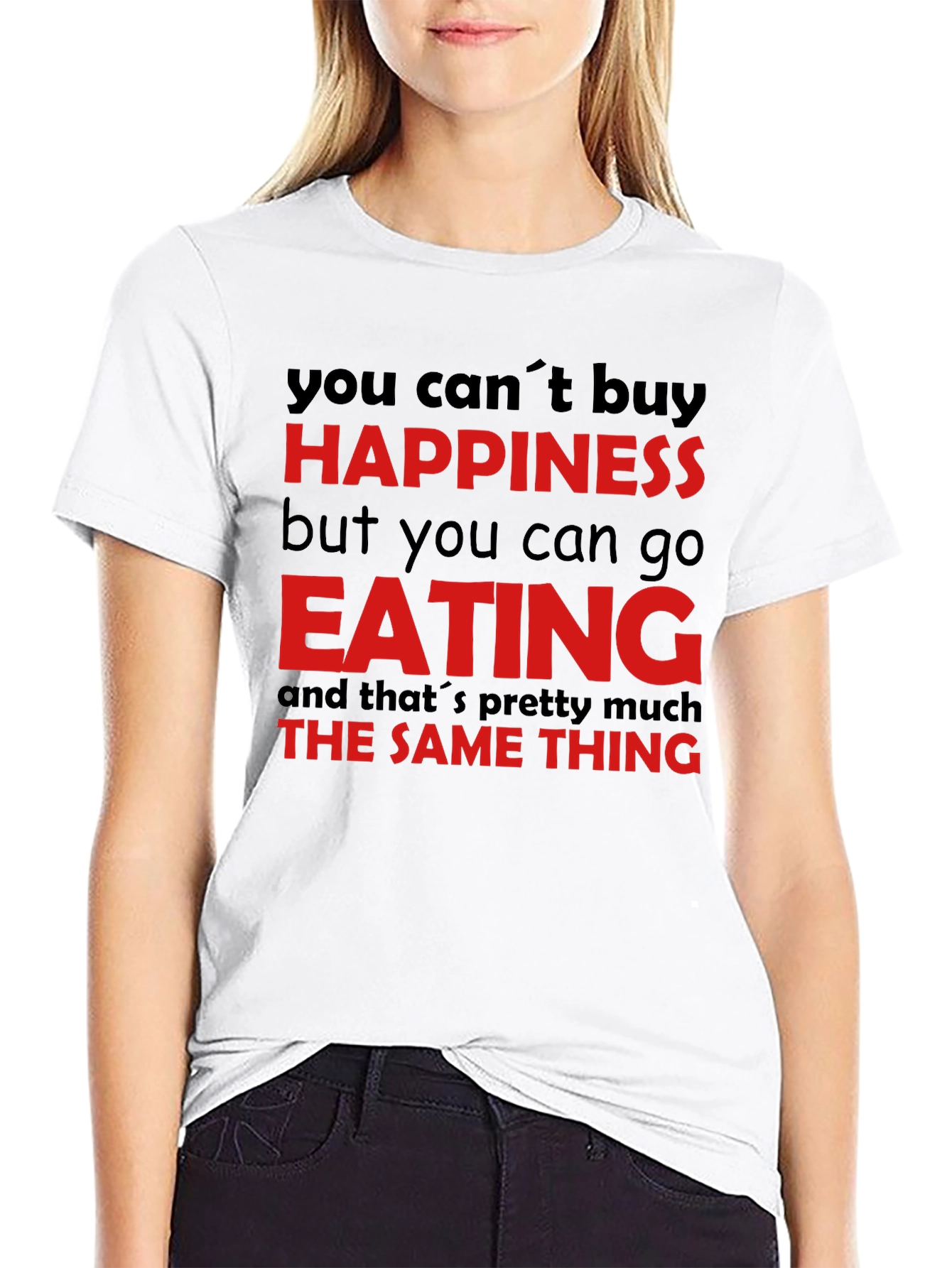 Happiness Eating T-Shirt - Funny Foodie Tee